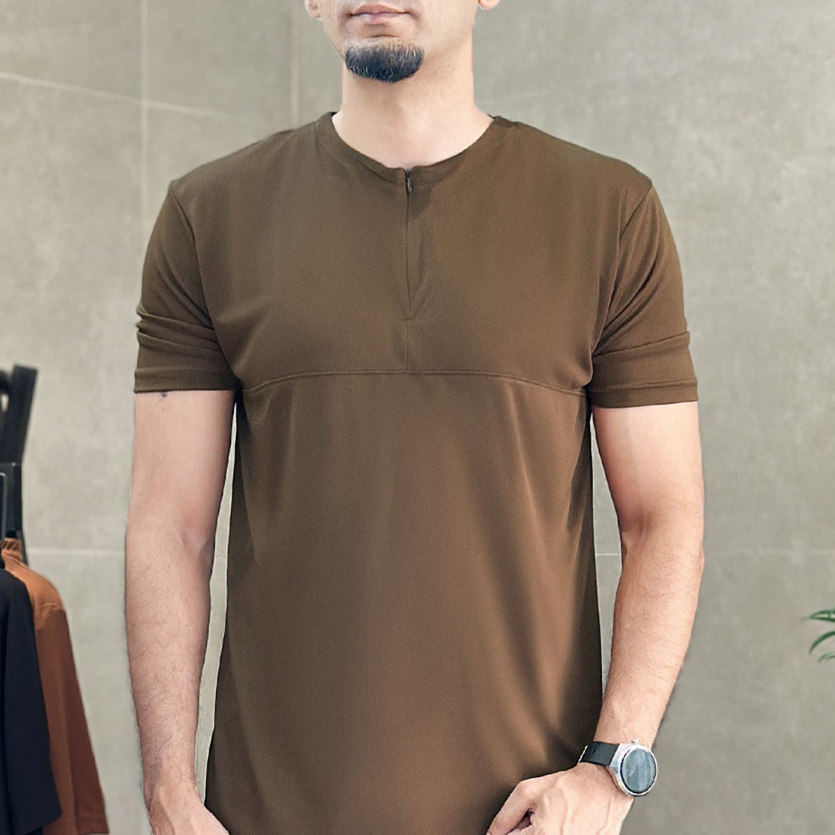 Turbo Zip-Neck Top Style Dry-Fit Tee