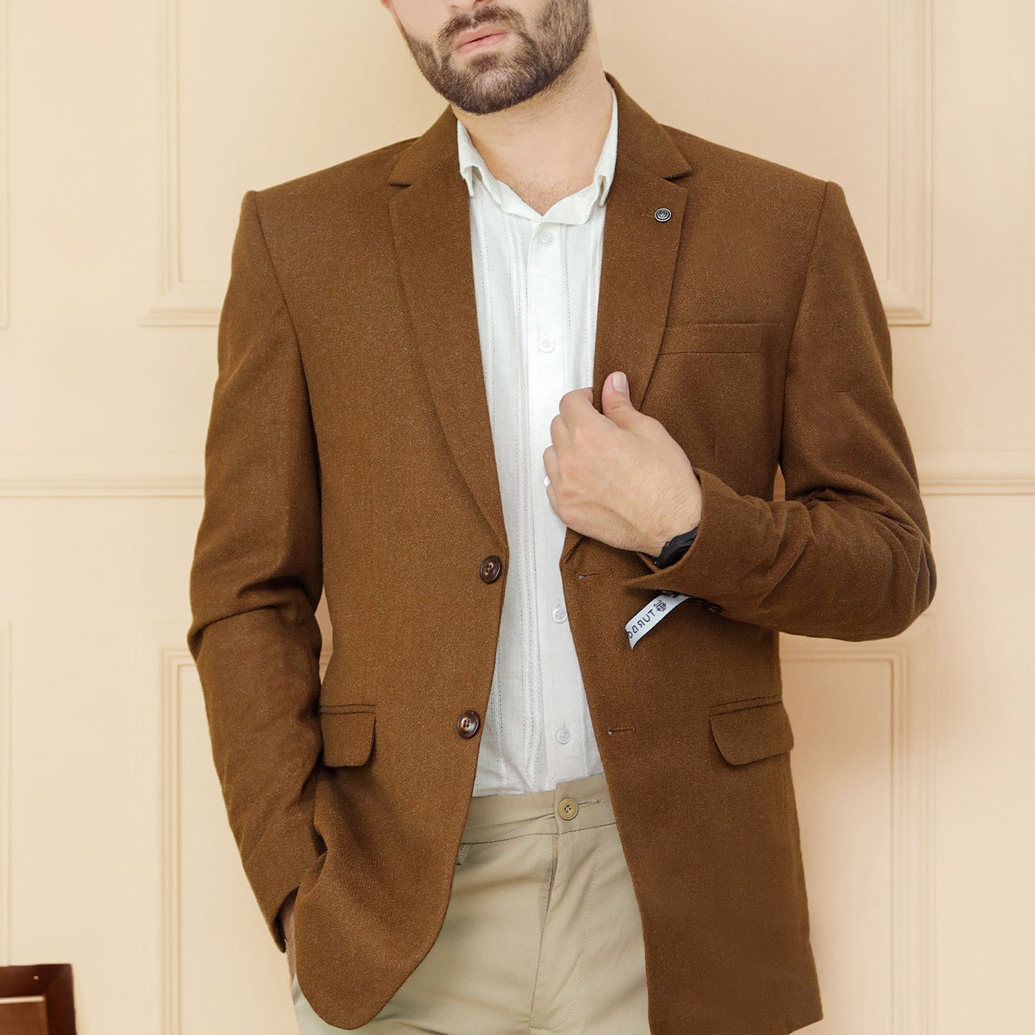 Classic Rich Self Pattern Men Blazer