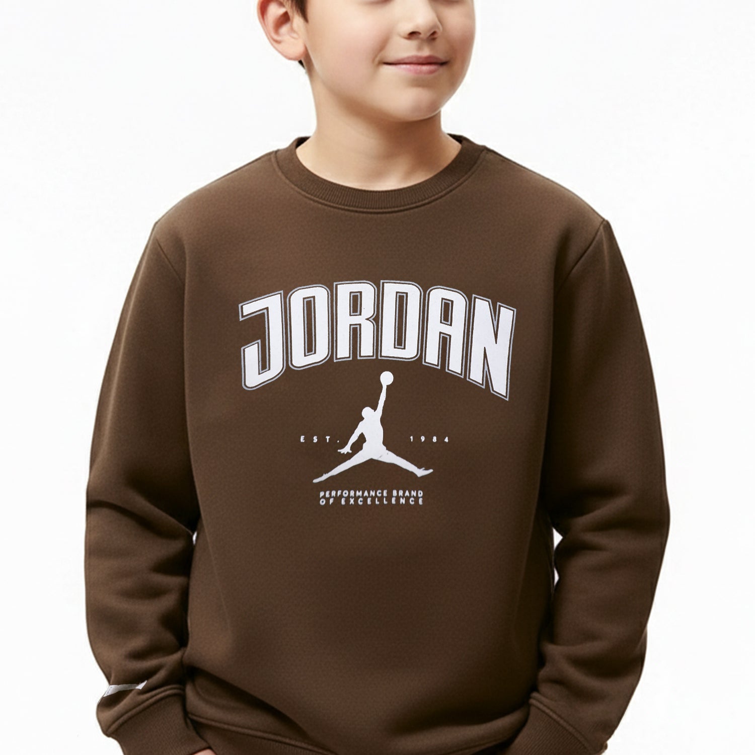Jrdn Flight Heritage Crew Neck Unisex Kids Sweatshirt