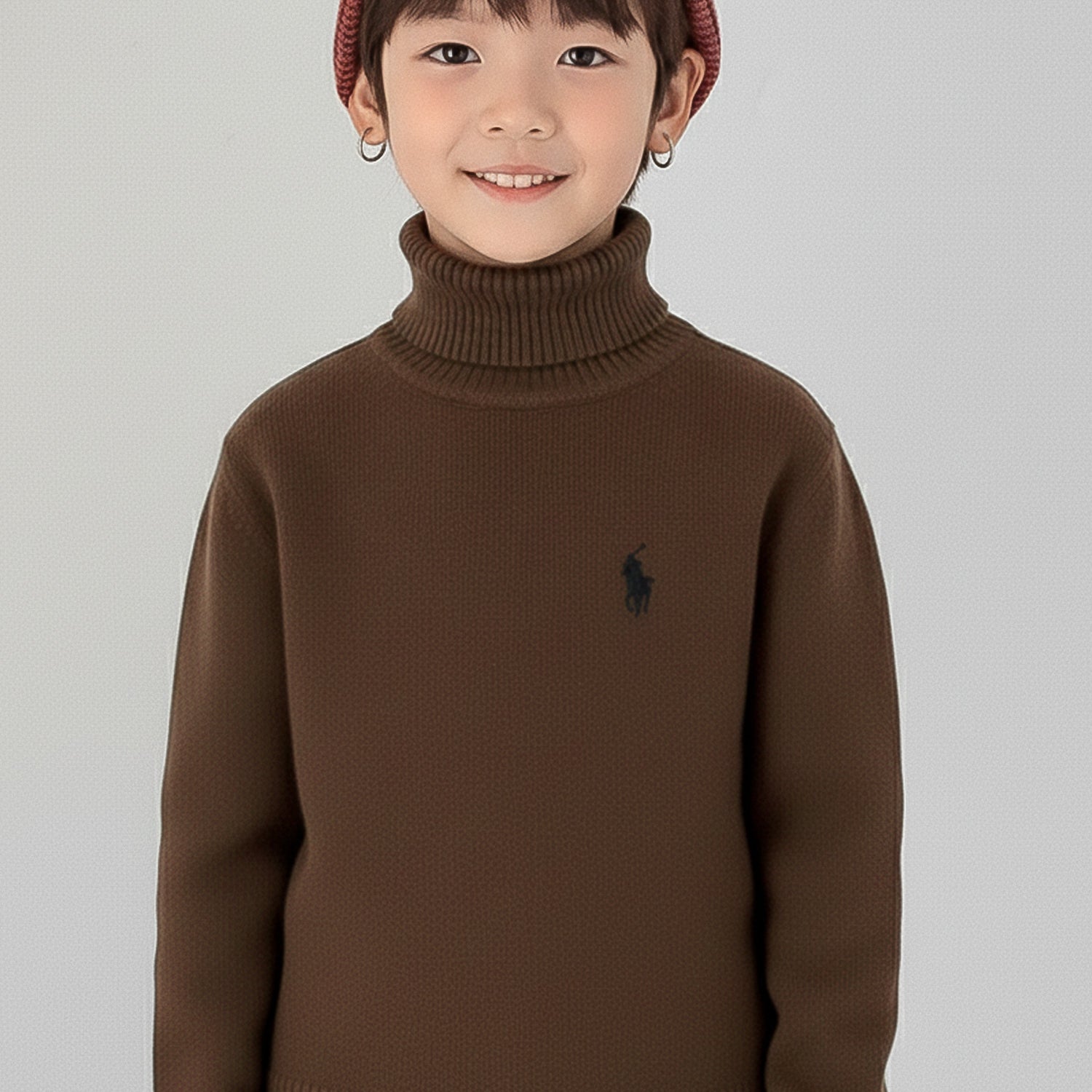 Polo Plain Pattern Imported Kids High Neck