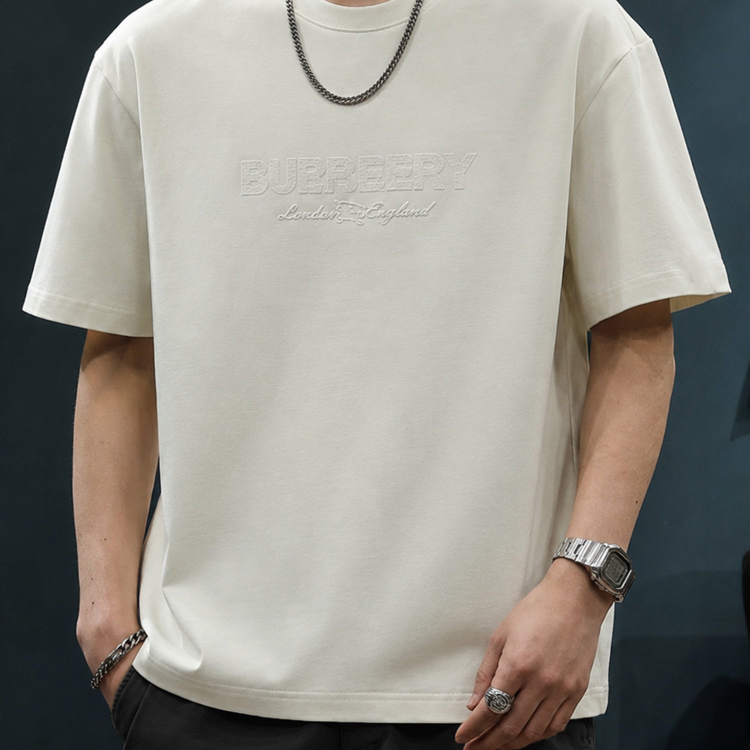 Burbry Featuring logo Design Men's T-Shirt*
