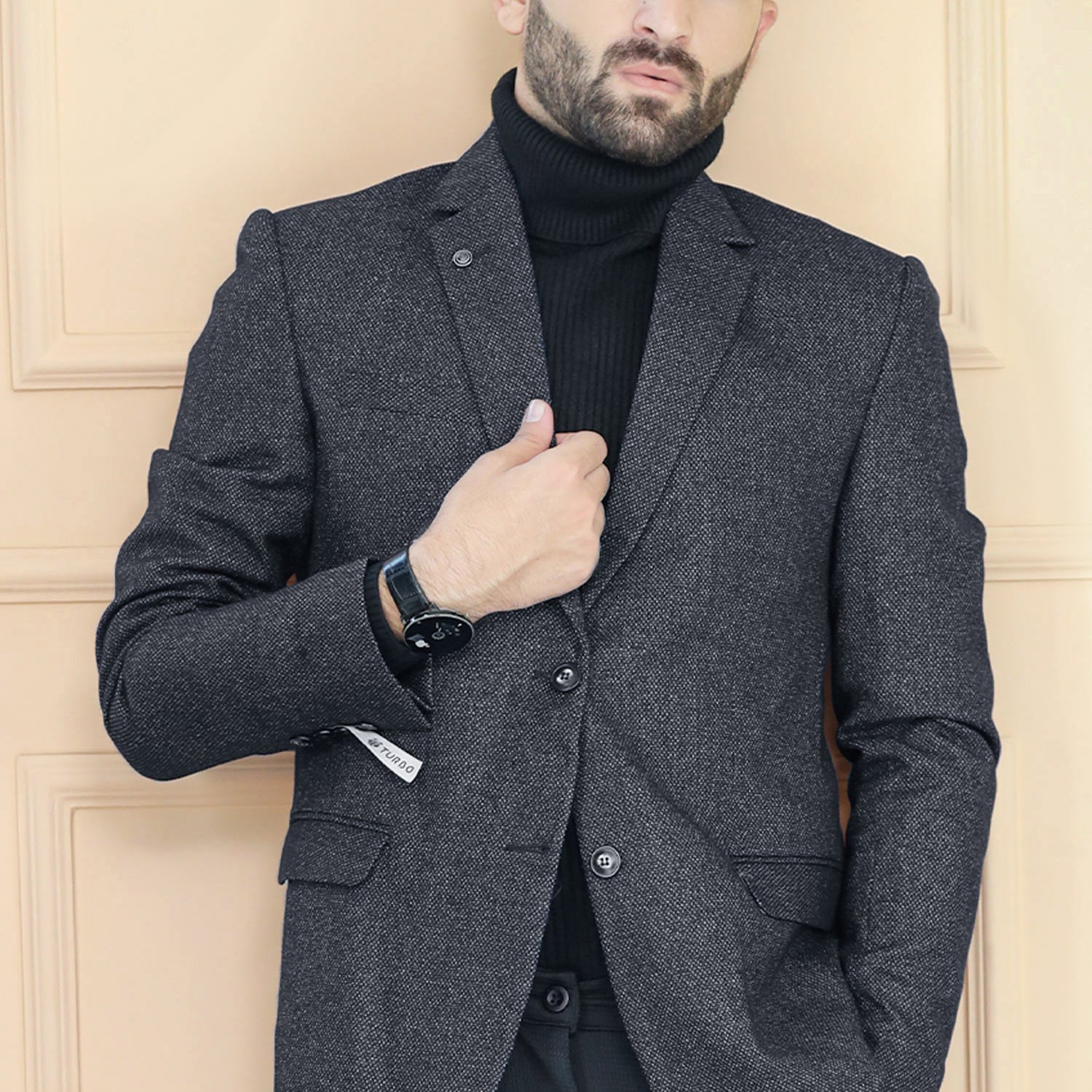 Classic Rich Premium Wool Blend Mens Casual Blazer