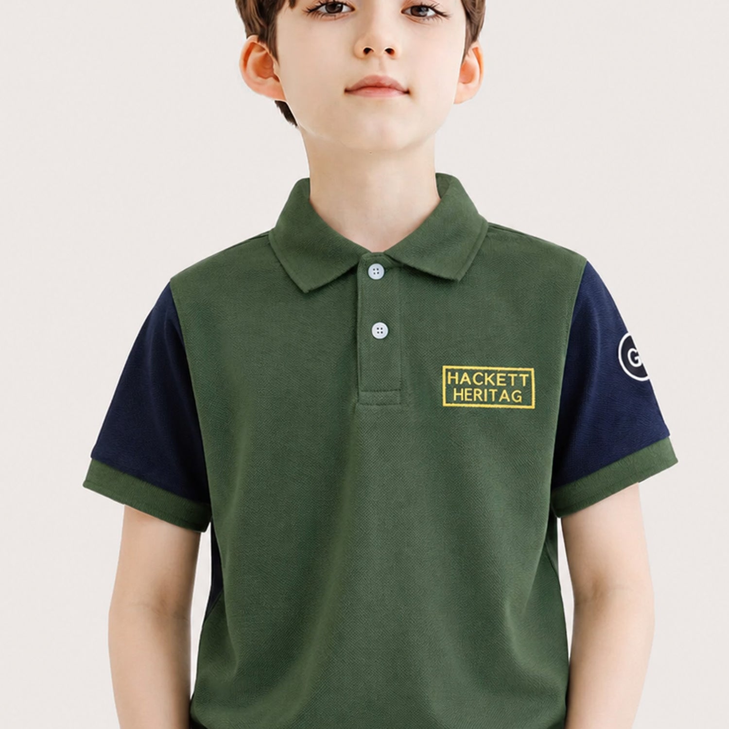 Hcket Heritag Colourblock Younger Kids Polo Shirt