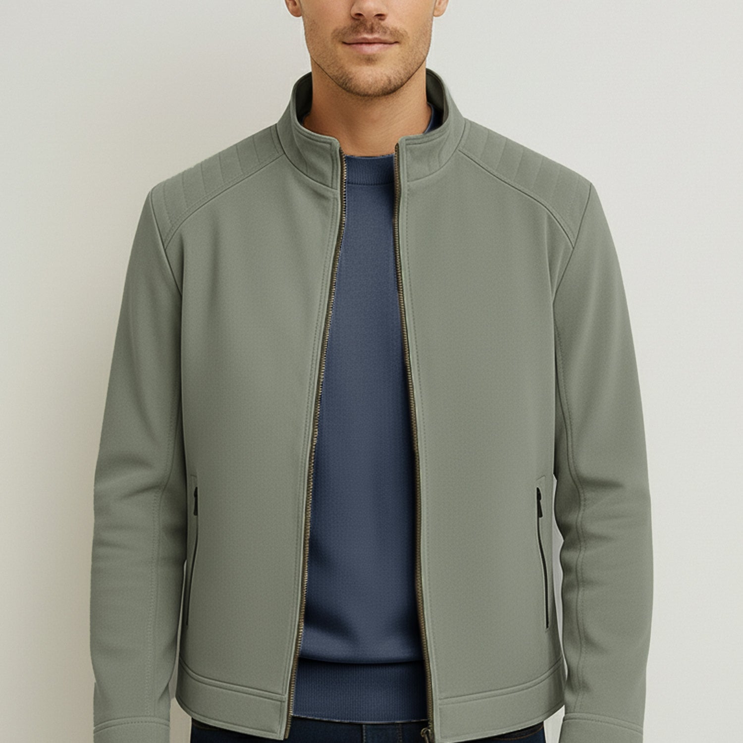 Exclusive Motif Imported Suede Leather Jacket