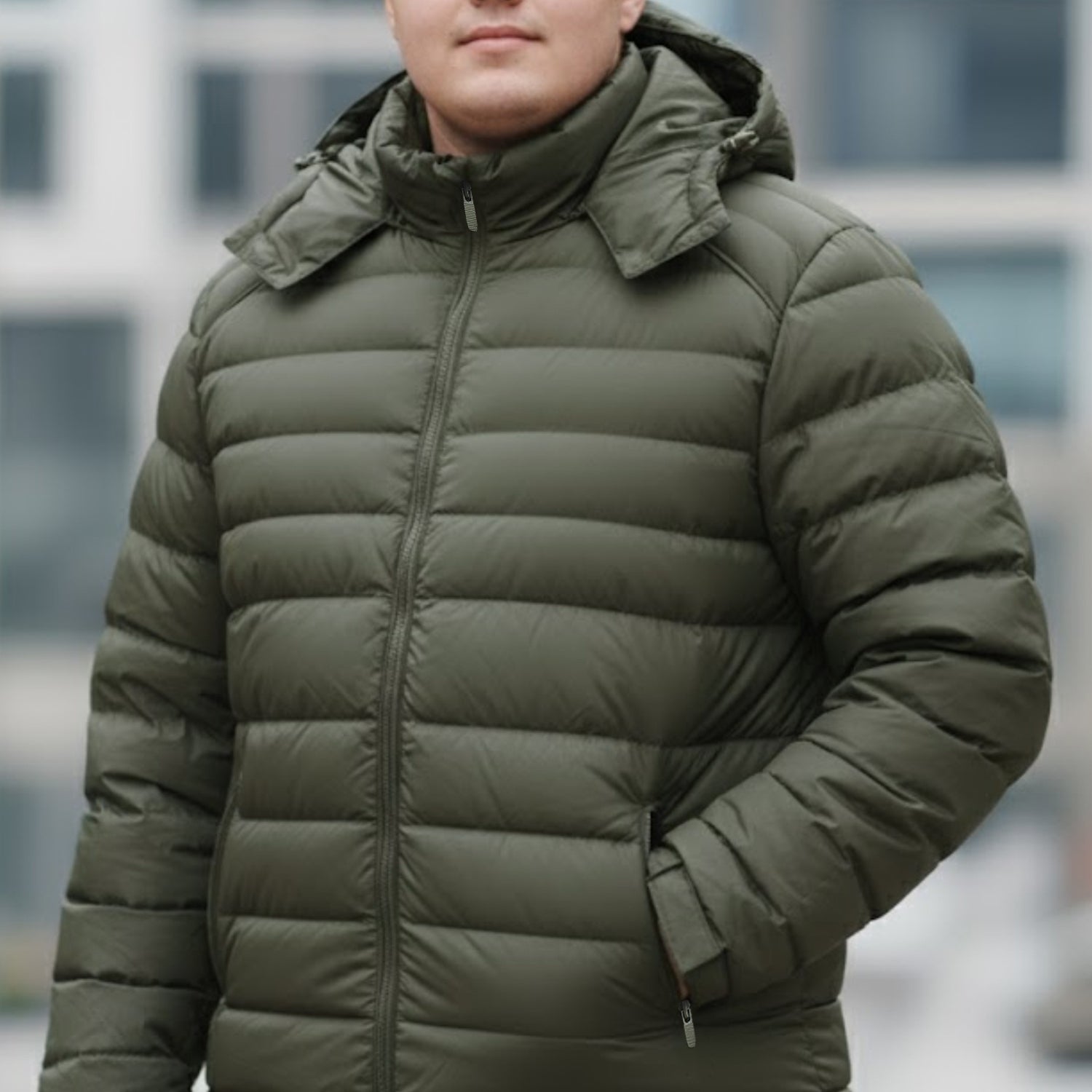 Hoodie With String Regulation Quilted Imported Puffer Jacket