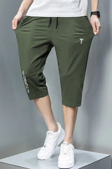 TRB Design Front Logo Print Men Shorts