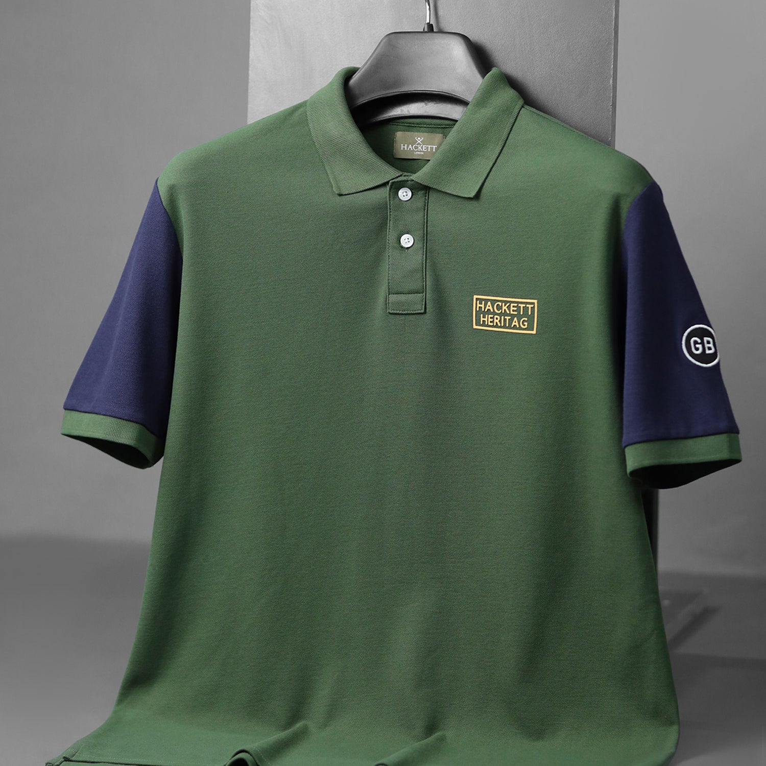 Hcket Heritag Colourblock Placement Men's Polo Shirt