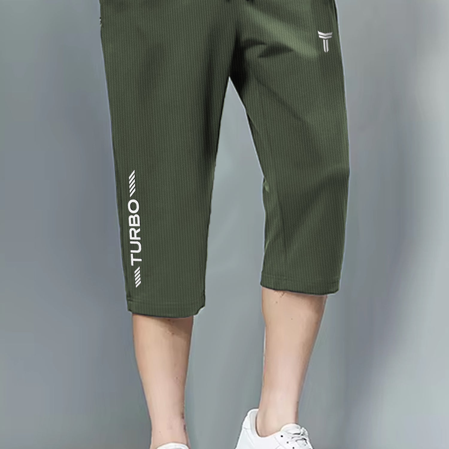 TRB Design Front Logo Print Men Shorts