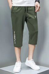 TRB Design Front Logo Print Men Shorts