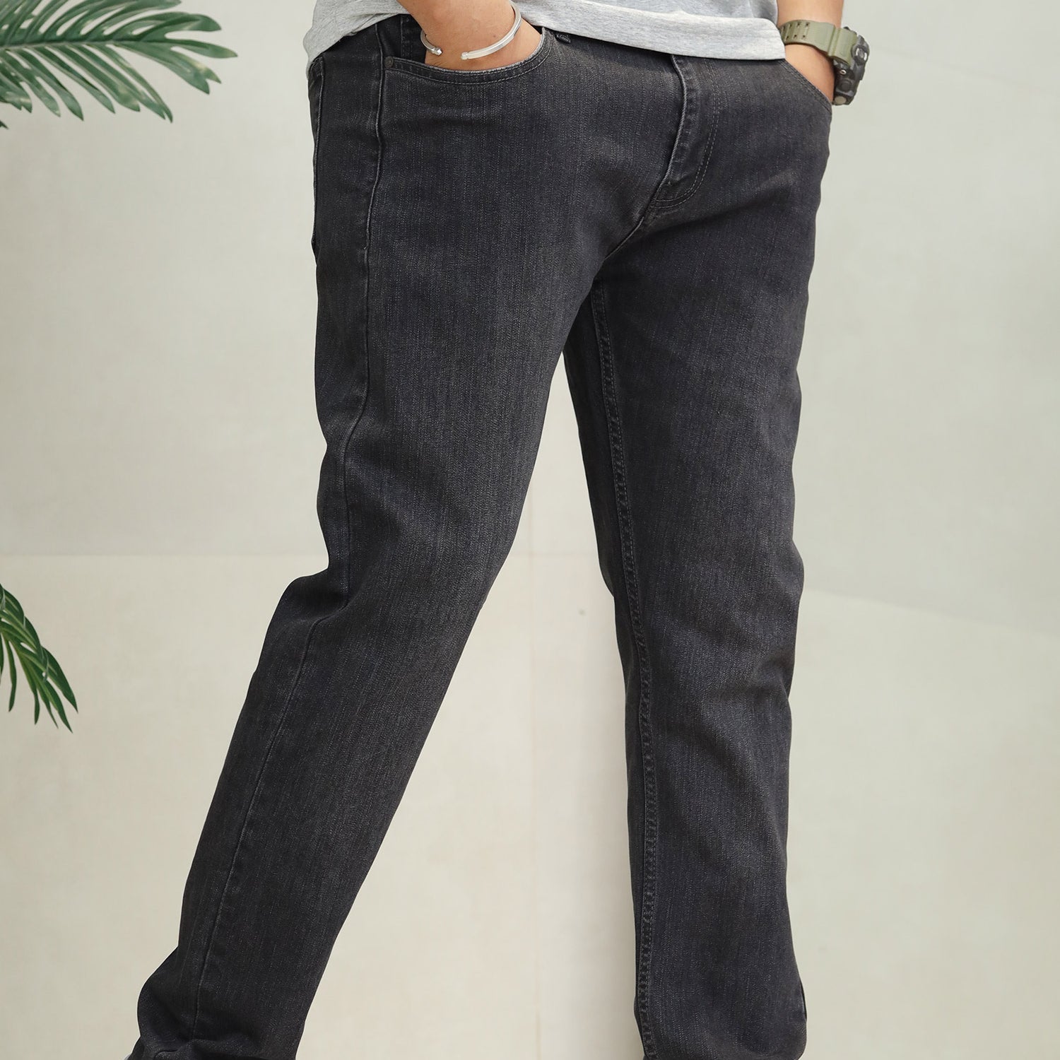 Turbo Smart-Fit Denim Jean In Charcoal