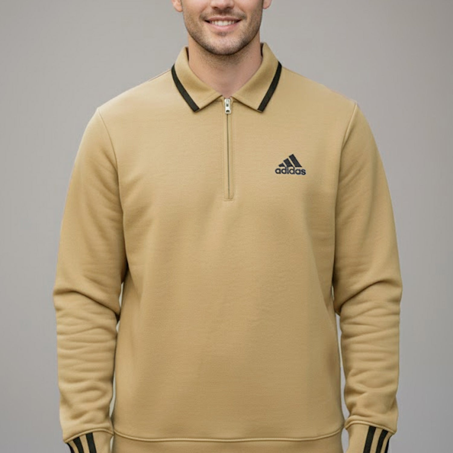 Adds Arm Rib Stripes Imported Men's Sweatshirt