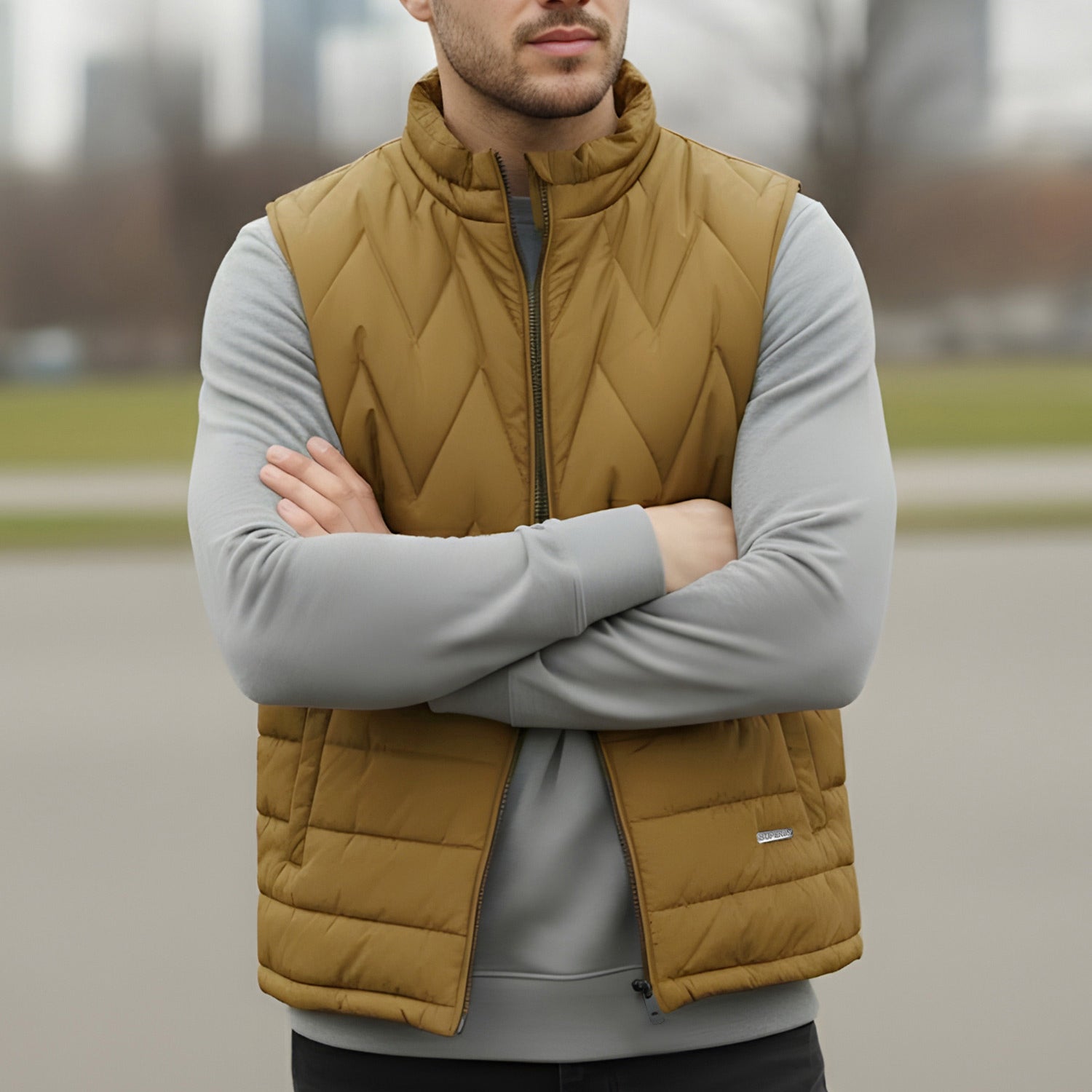 Sleeveless Reversible Perashoot Imported Men's Gilet