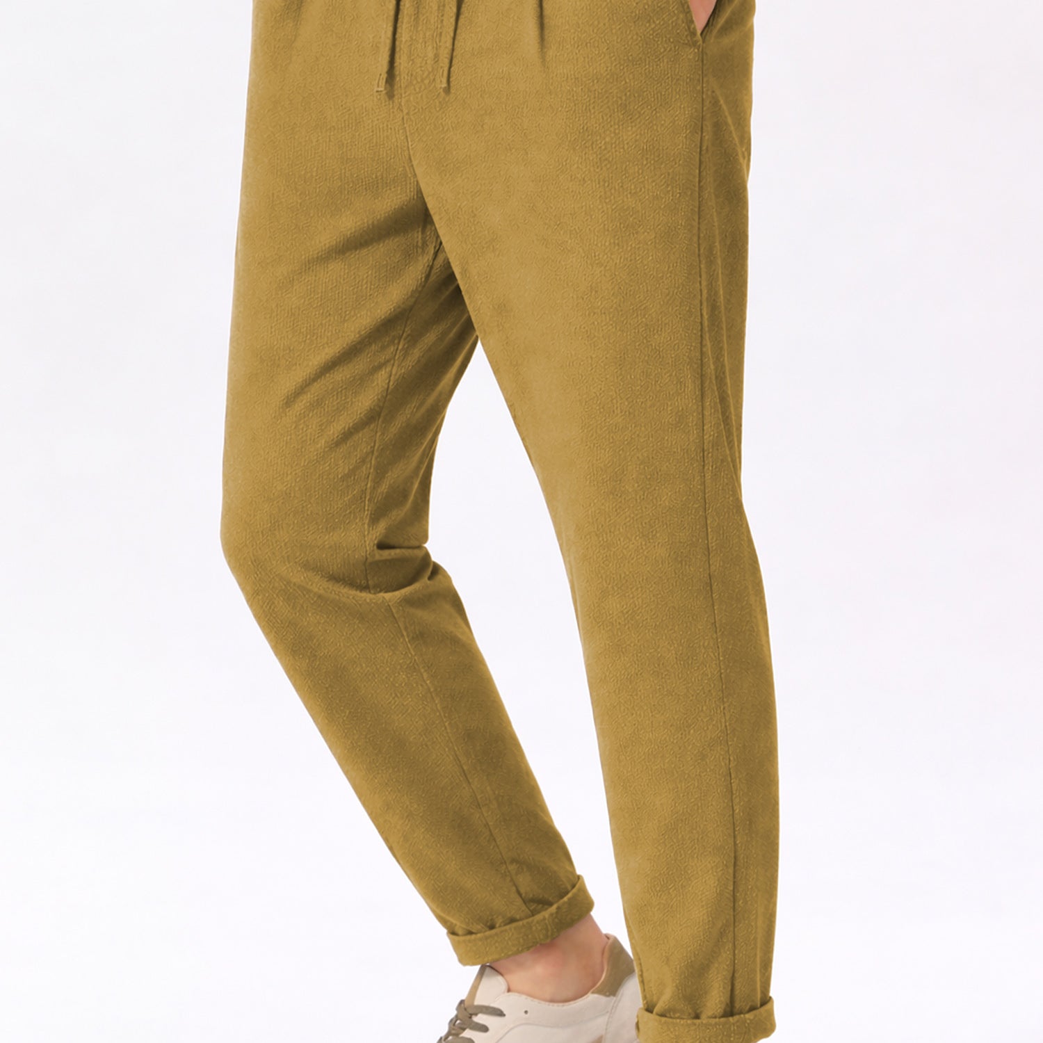Turbo Urban-Fit Single Plate Waffle Trouser In Camel