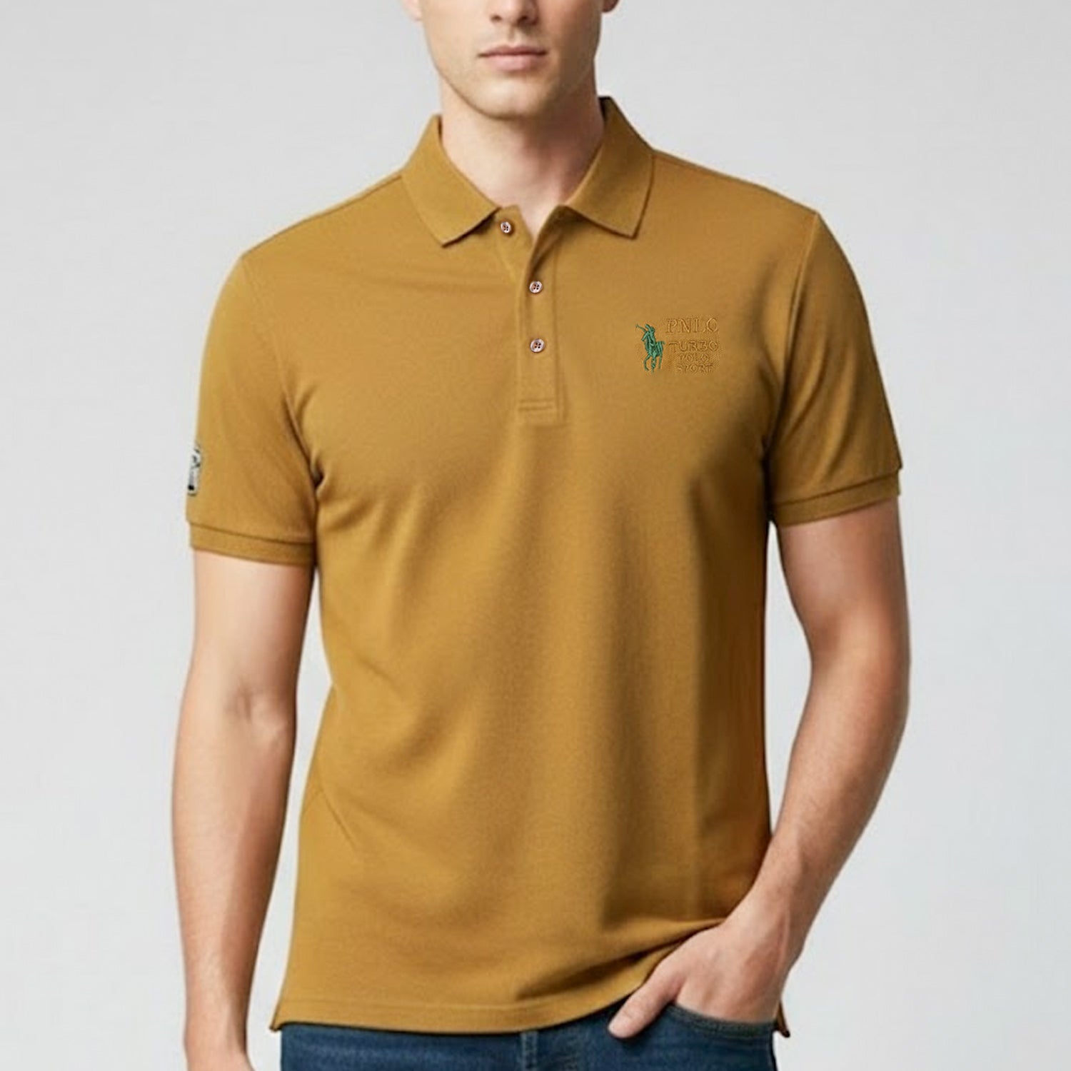 Turbo Polo Collar Tipping Men's Polo Shirt