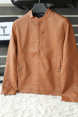 Fashionable Stand Collar Men's Imported Leather Jacket