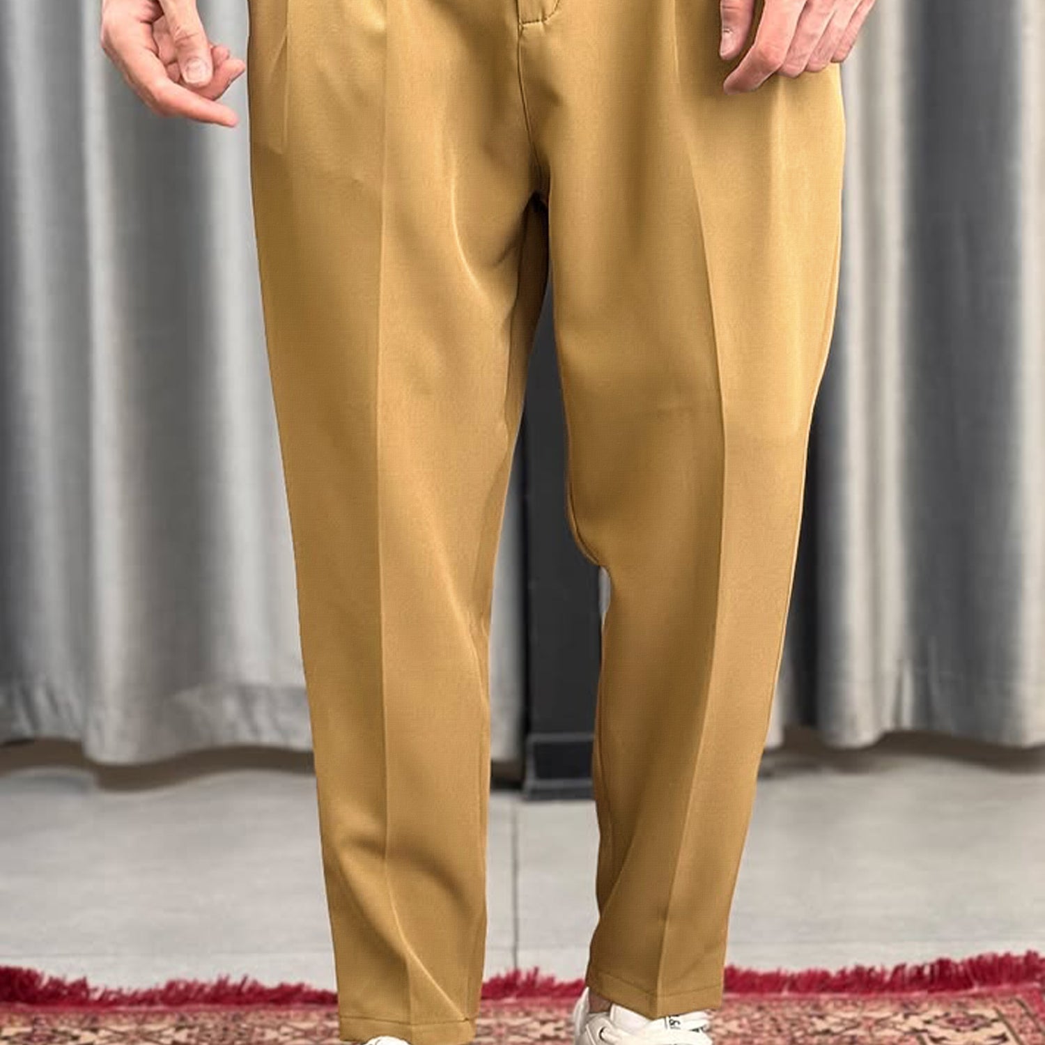 Turbo Pique Textured Double Plate SlimFit Trouser