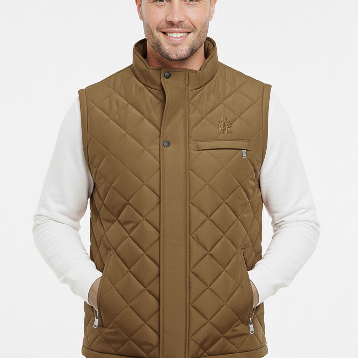Stone Quilted Imported Men's Gilet