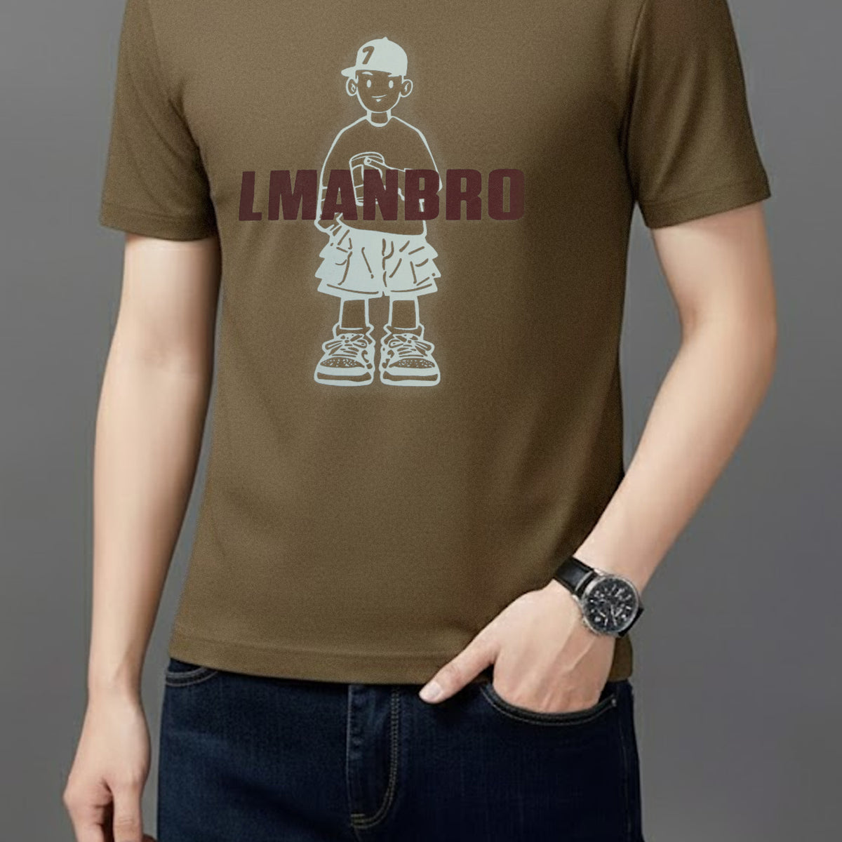 Exclusive Print Round Neck T-shirt