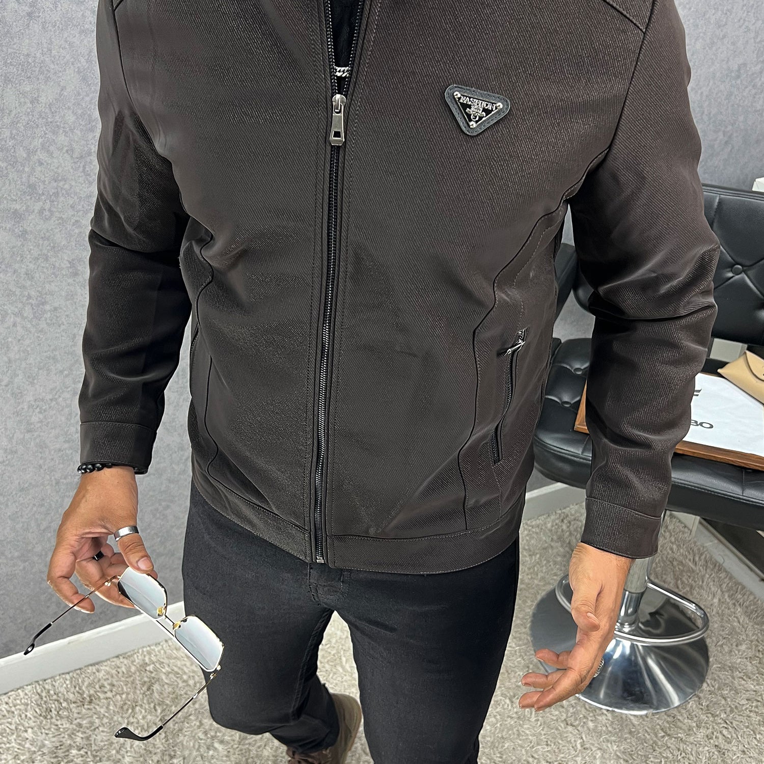 Fashion Week Men's Imported Suede Leather Jacket