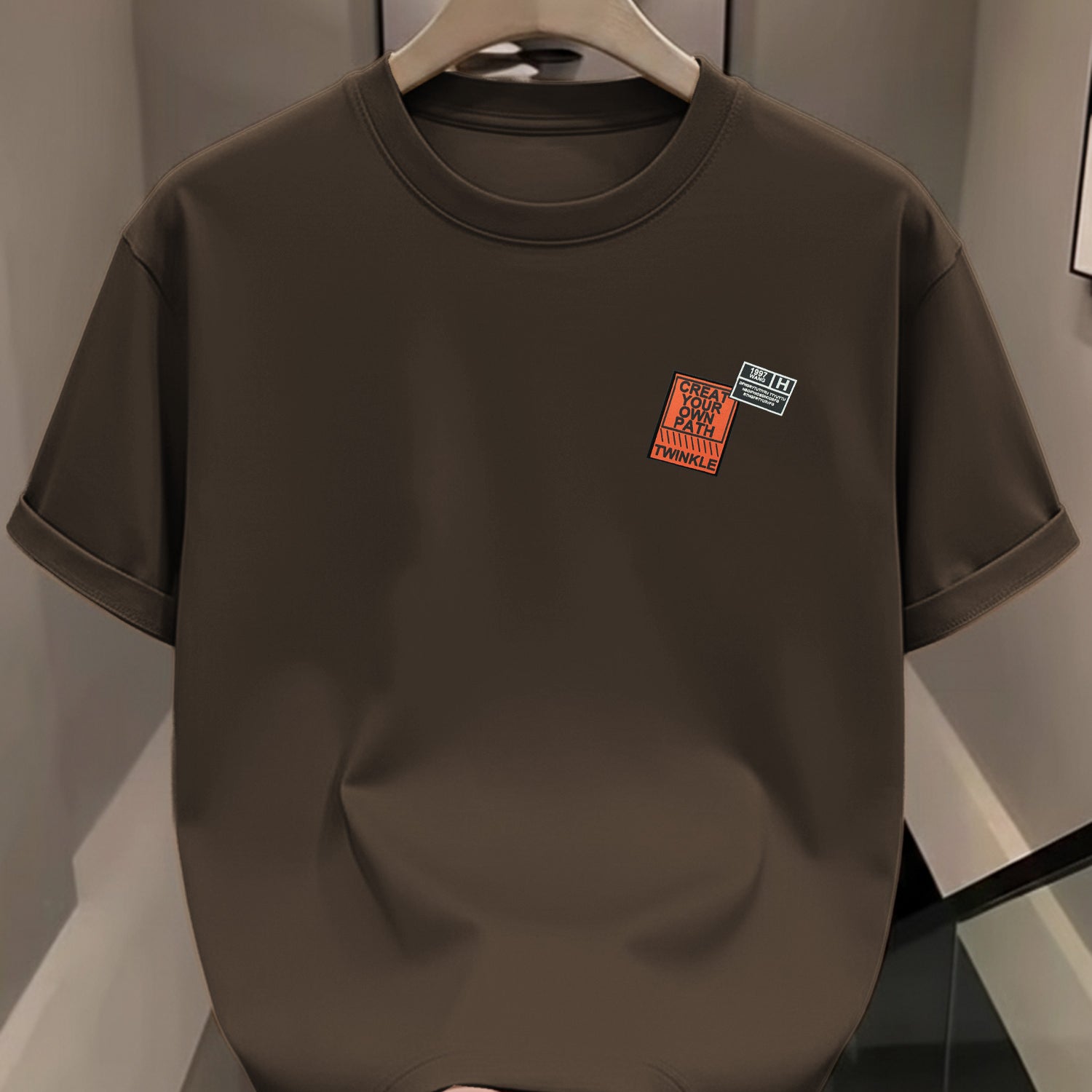 Mens Fashion Identity Round Neck Tee
