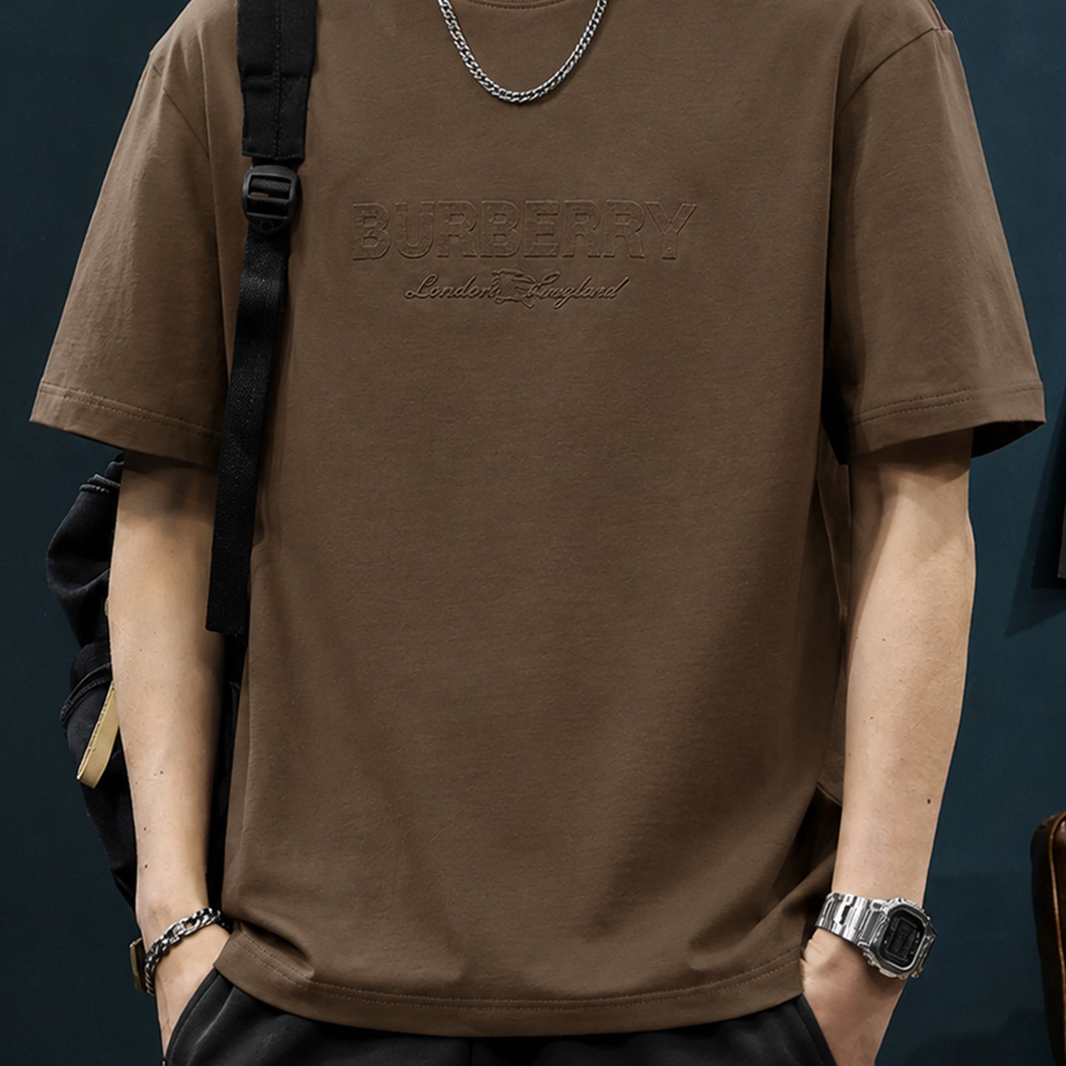 Burbry Featuring logo Design Men's T-Shirt*