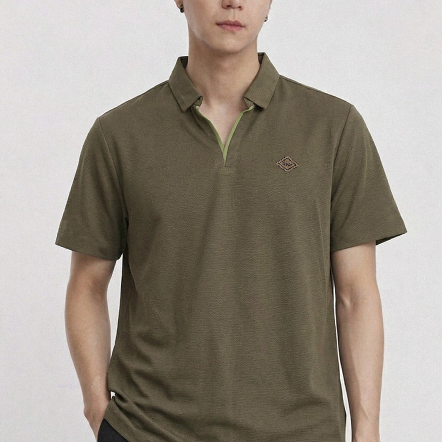 Turbo Moderno Knit V Neck Men's Polo T-Shirt