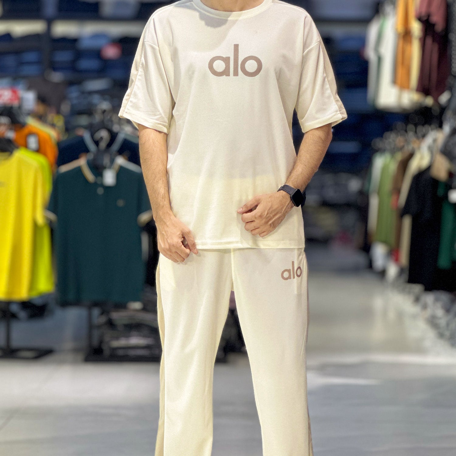 Alo Trendy Side Panel Stripe Men's Tracksuit