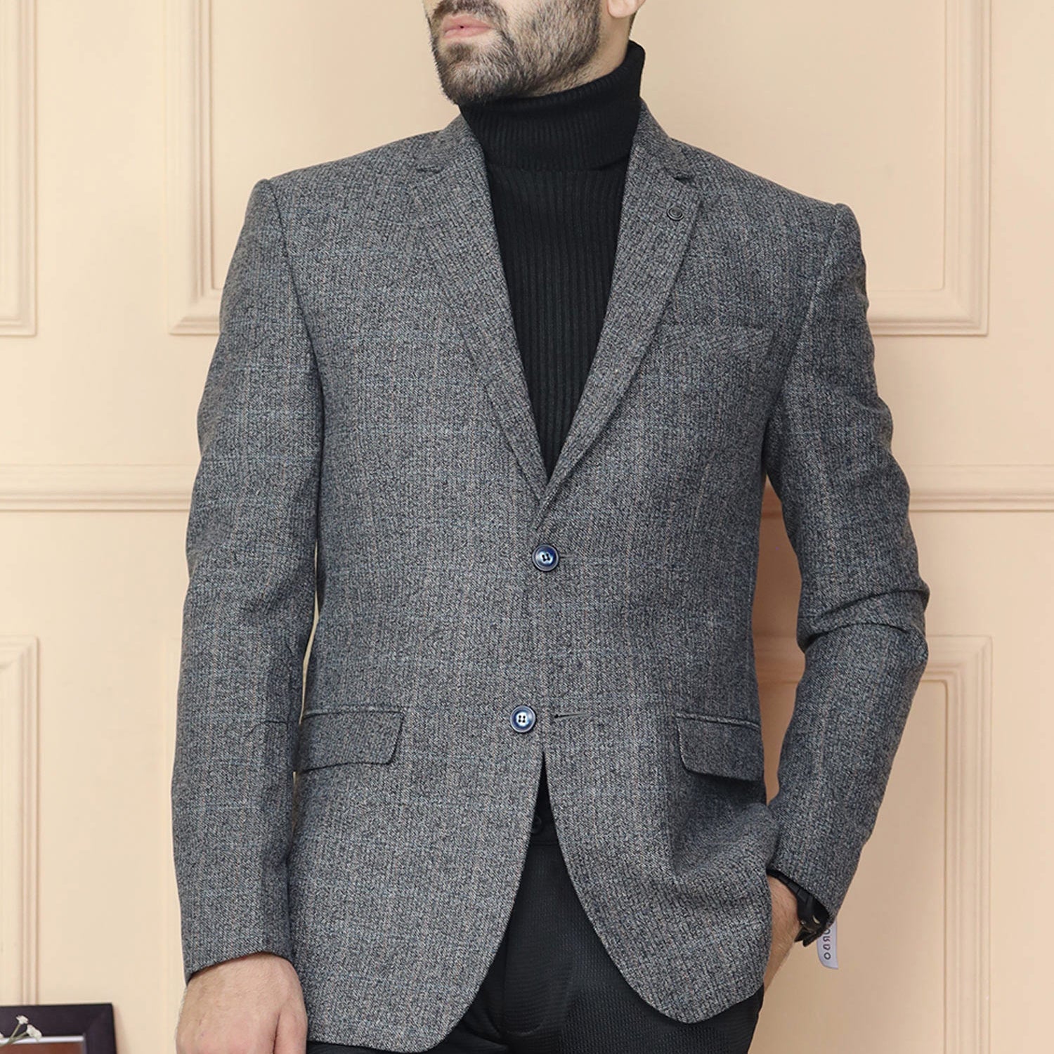 Classic Rich Self Lining Pattern Men Blazer