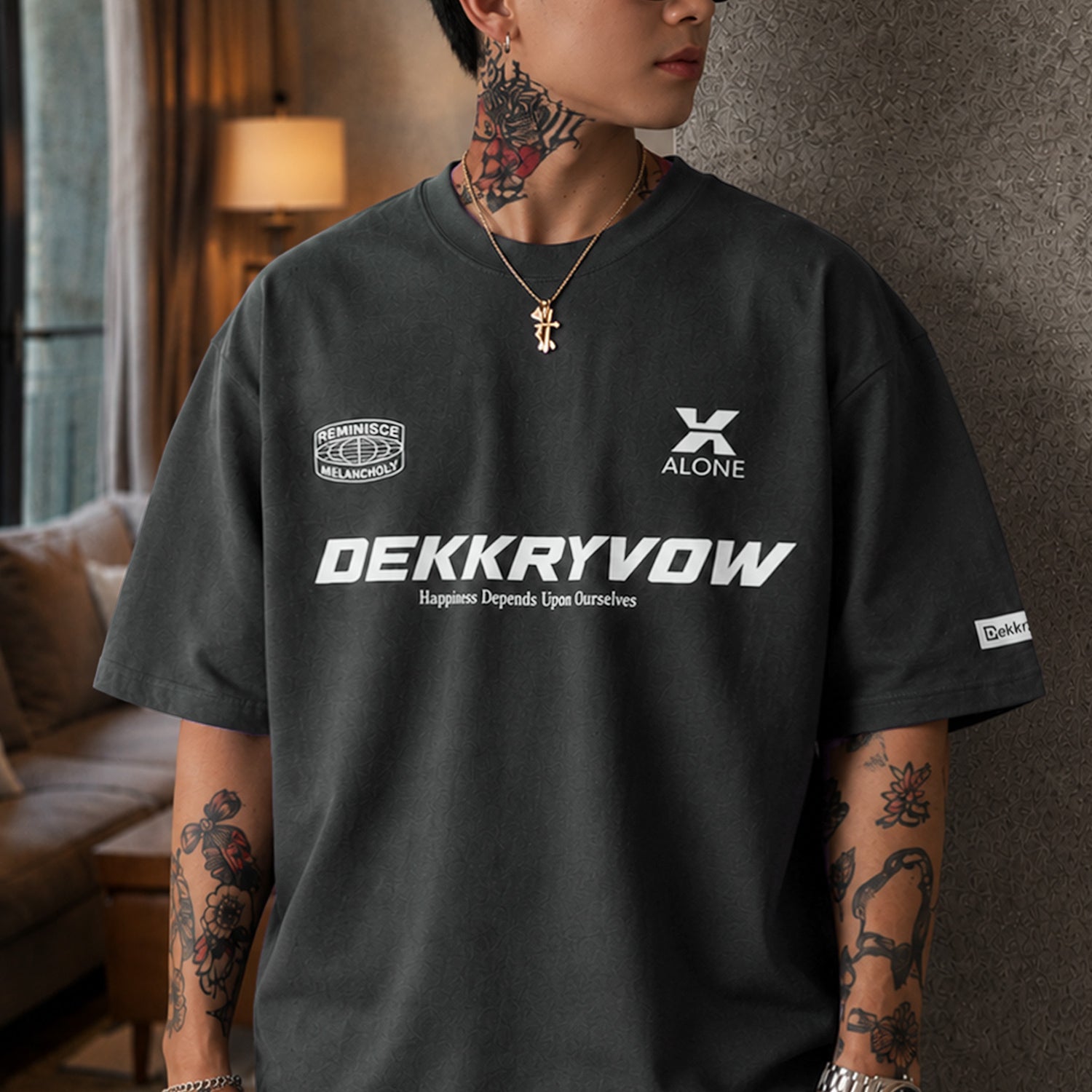 Turbo Casual Graphic Slogan Oversize Men's Tee