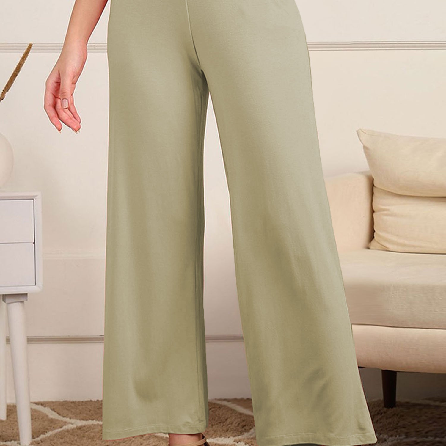 Cozy Fit Texture Style Flapper Trouser - Women