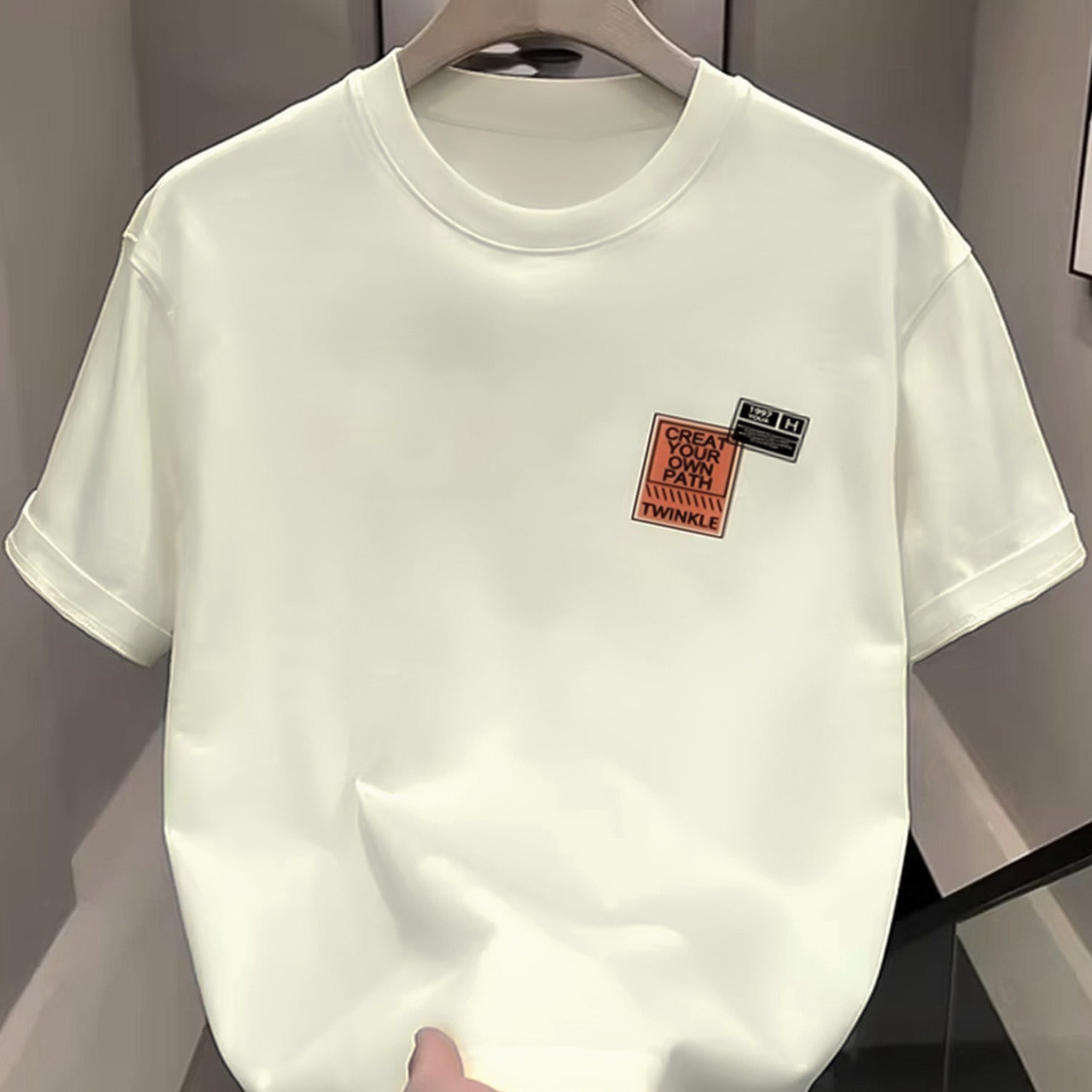 Mens Fashion Identity Round Neck Tee
