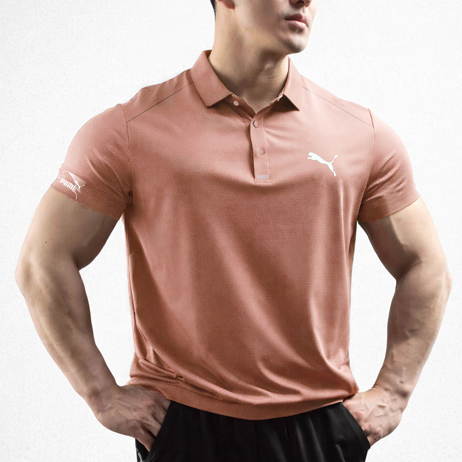 Pma Essential Printed Logo Men's Polo Shirt