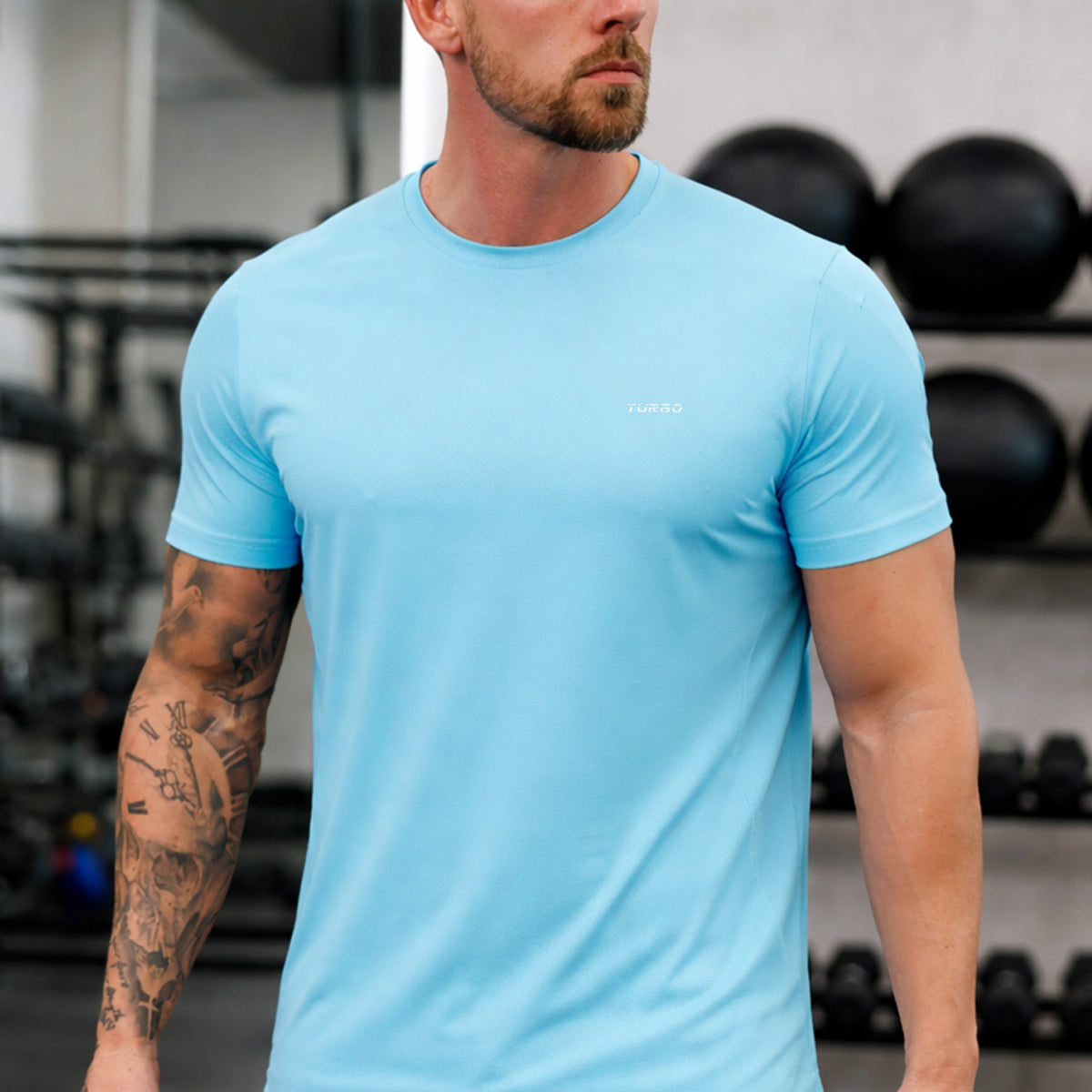 Turbo Regular-Fit Round Neck Dry-fit Shirts*