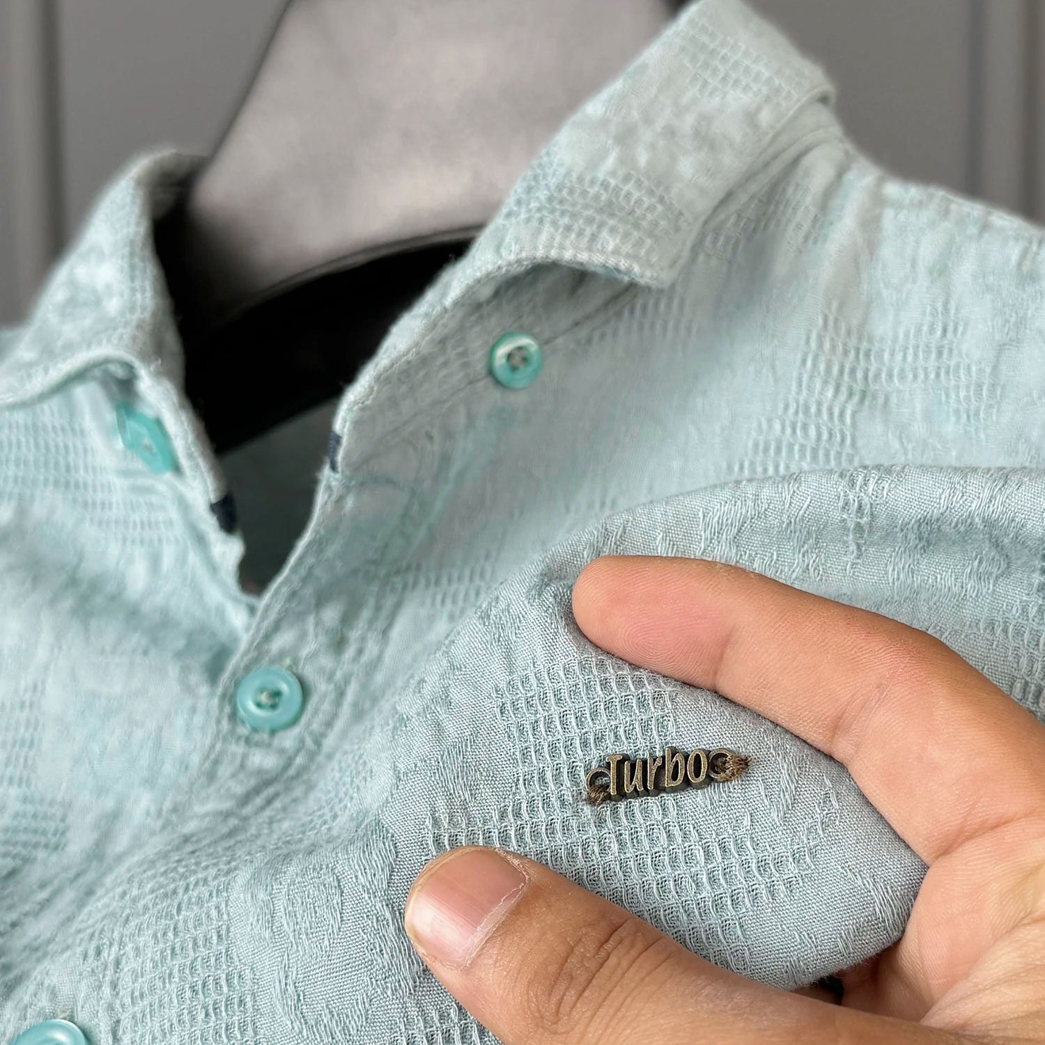 Turbo Vintage Patterend Long Sleeve Cotton Casual Shirt