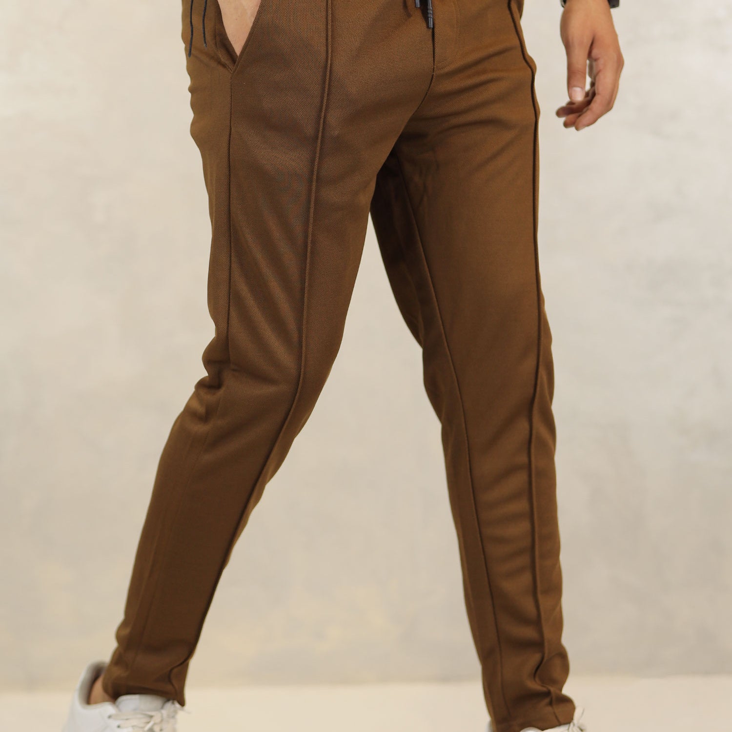 Turbo Fashion Smart Slim Fit Trouser in Dark Brown