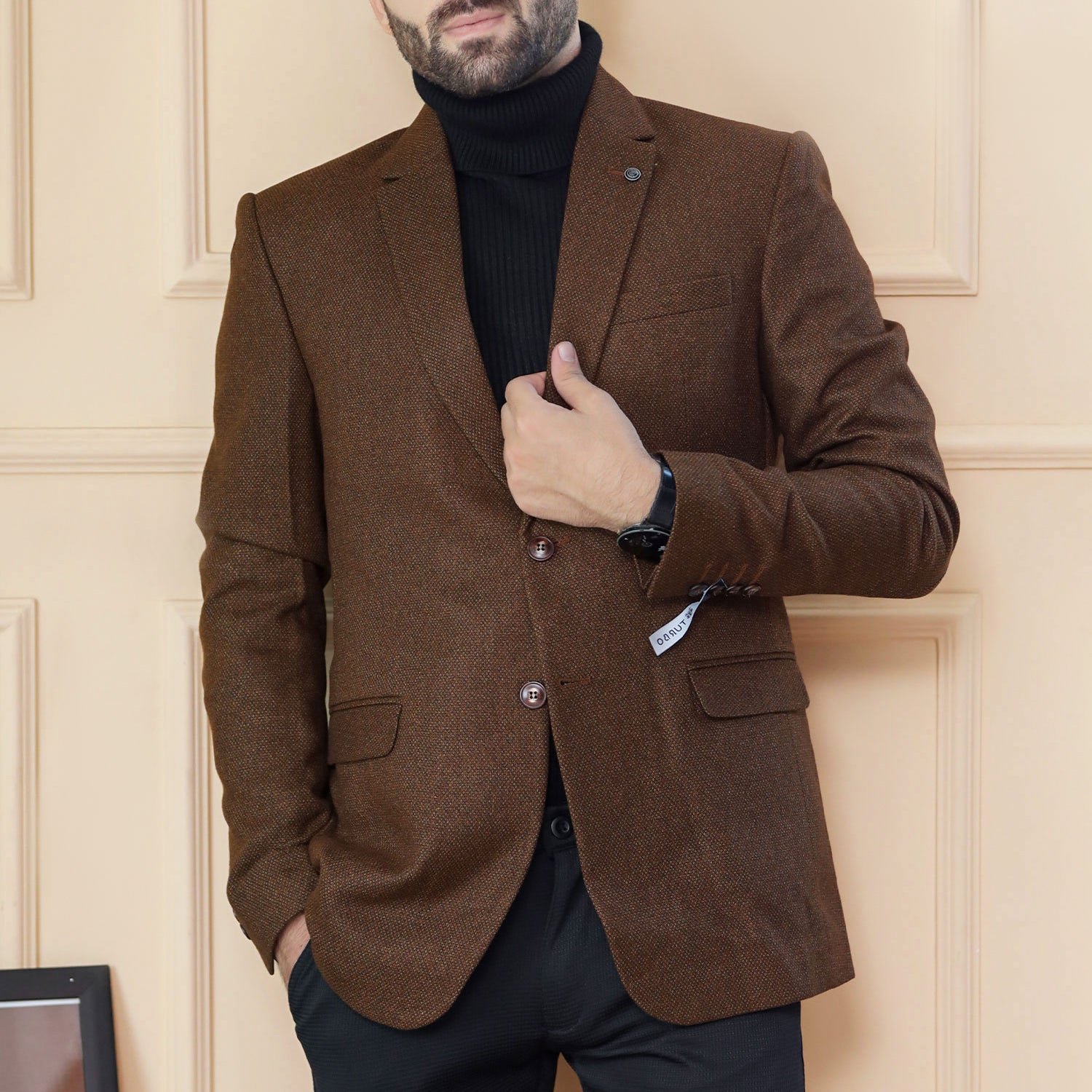 Classic Rich Premium Wool Blend Mens Casual Blazer