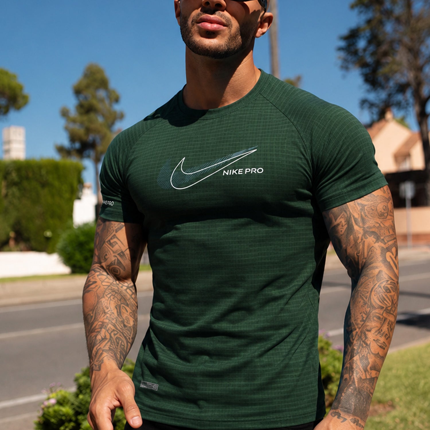 Nke Pro Honey Comb Textured Imp Dry-Fit Tee