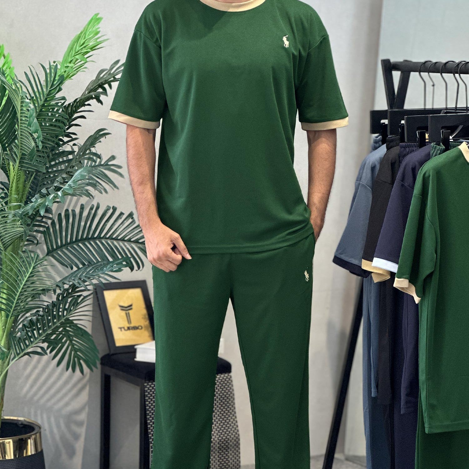 Plo Contrast Trim Men's Co-Ord Set