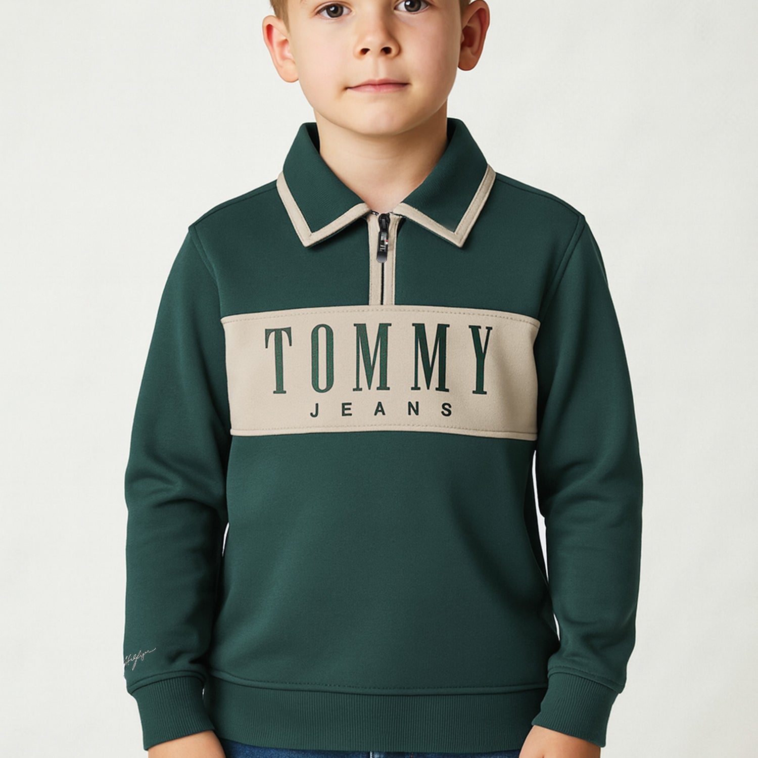 Tomy Hilfiger Varsity Coller Style Unisex Kids SweatShirt