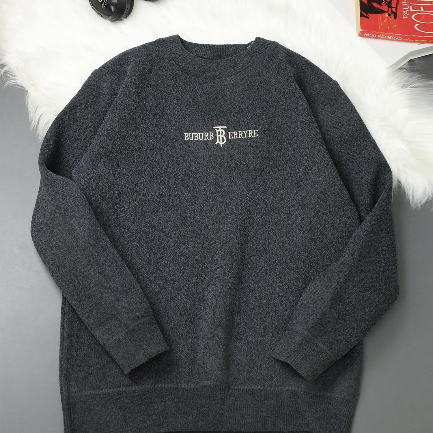 Wool Knitwear Round Neck Imported Men's Sweatshirt