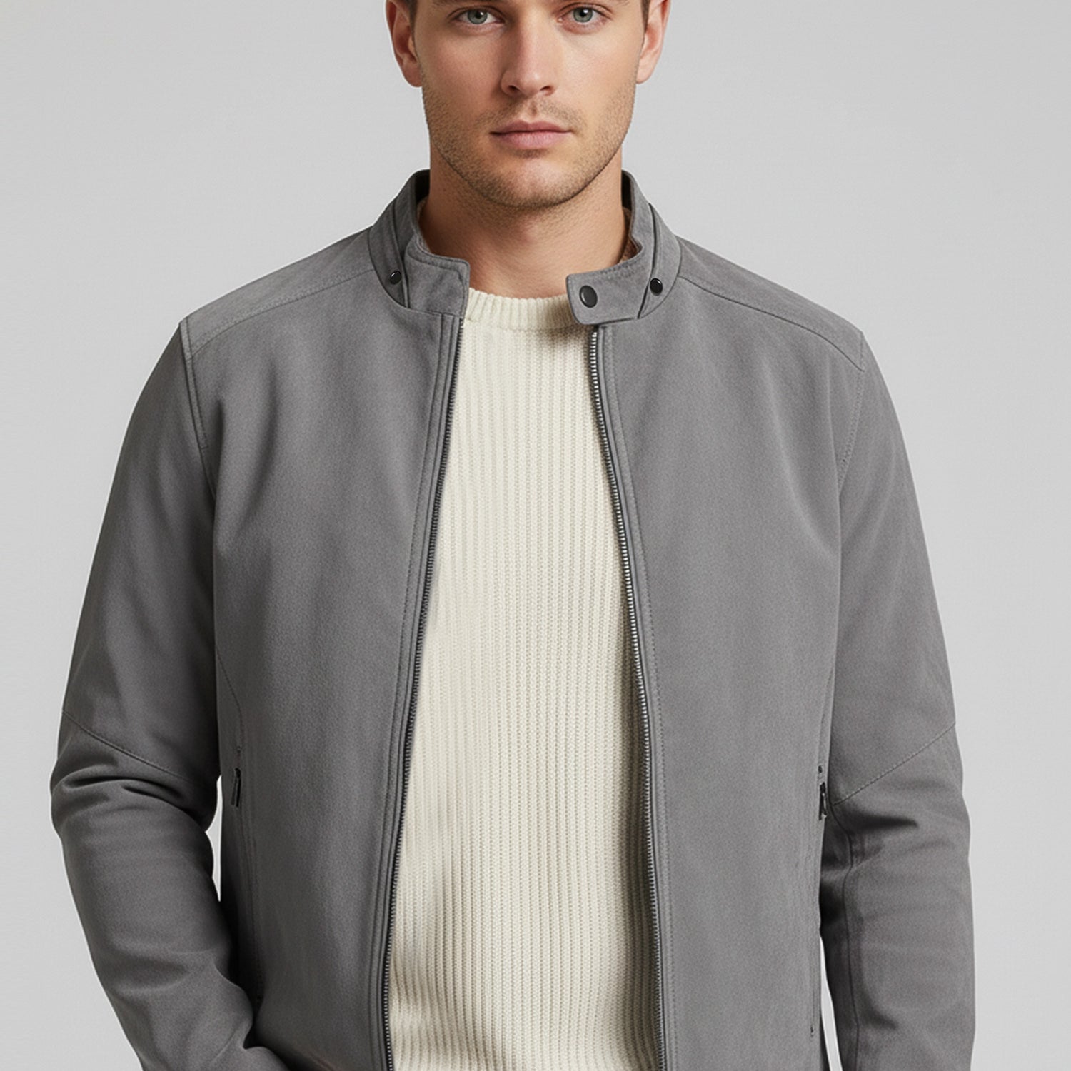 Warm Core Imported Suede Leather Jacket