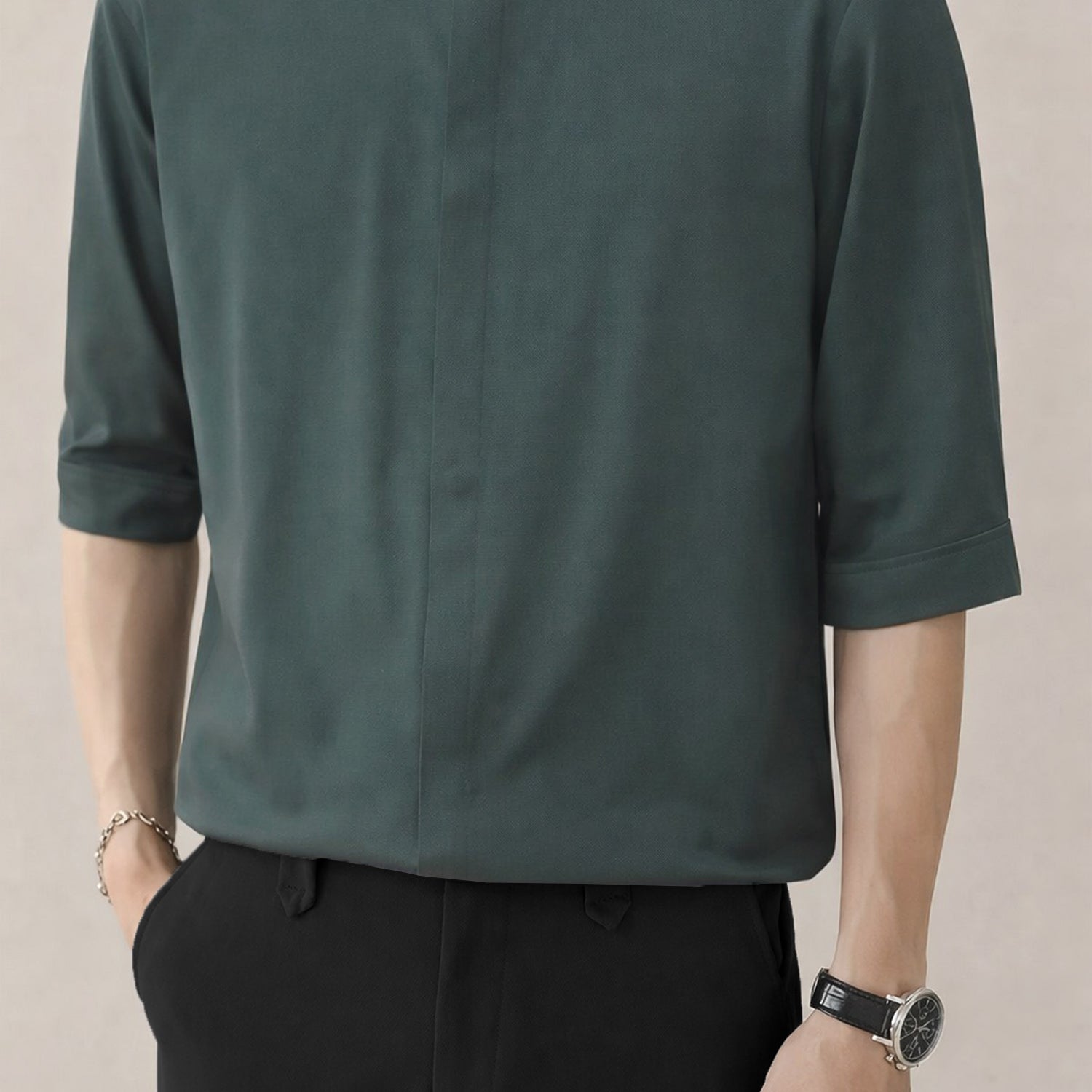 Turbo Concealed Button Placket Casual OverShirt*