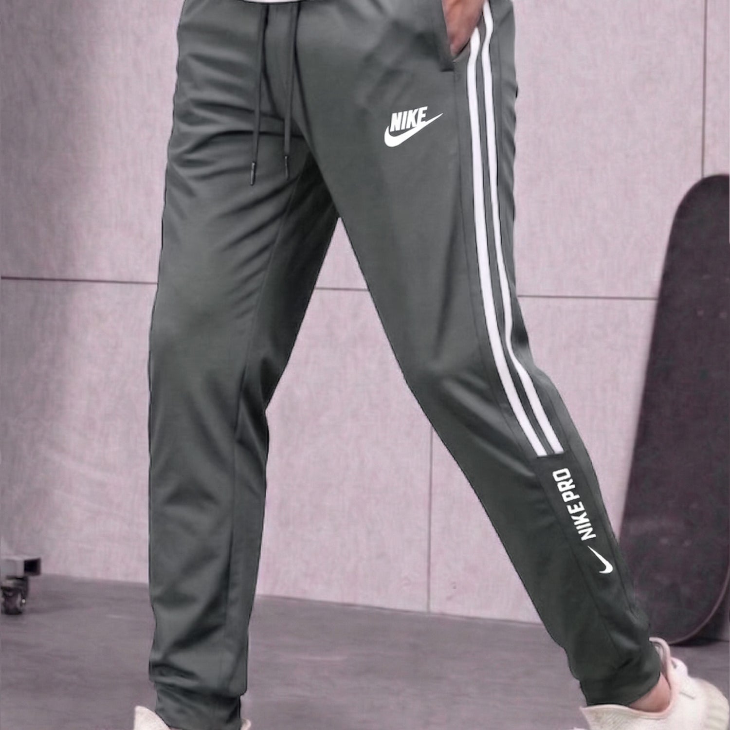 Nke Elegant Look Dry-Fit Trouser In Dark Grey