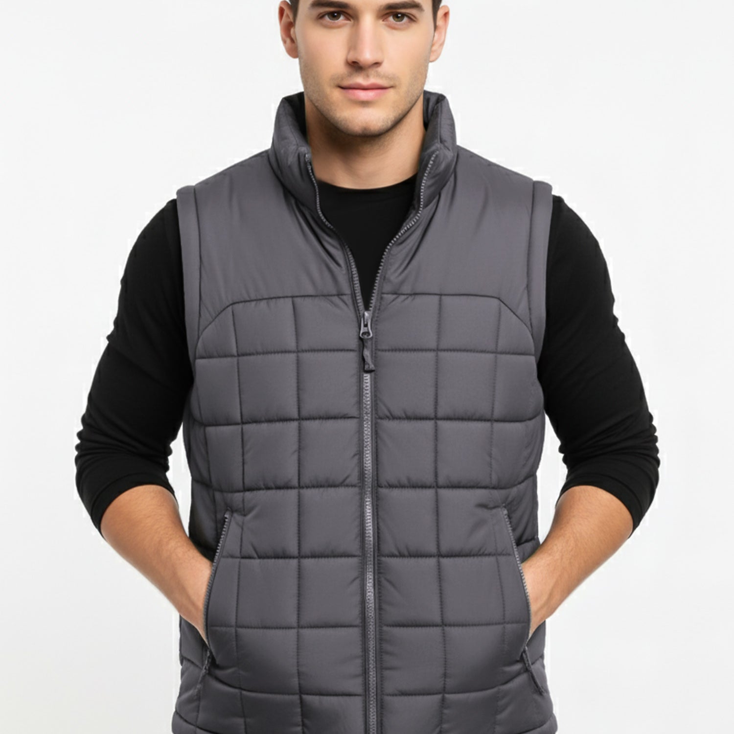 Boa Reversible Vest Detachable Hood Imported Men's Gilet