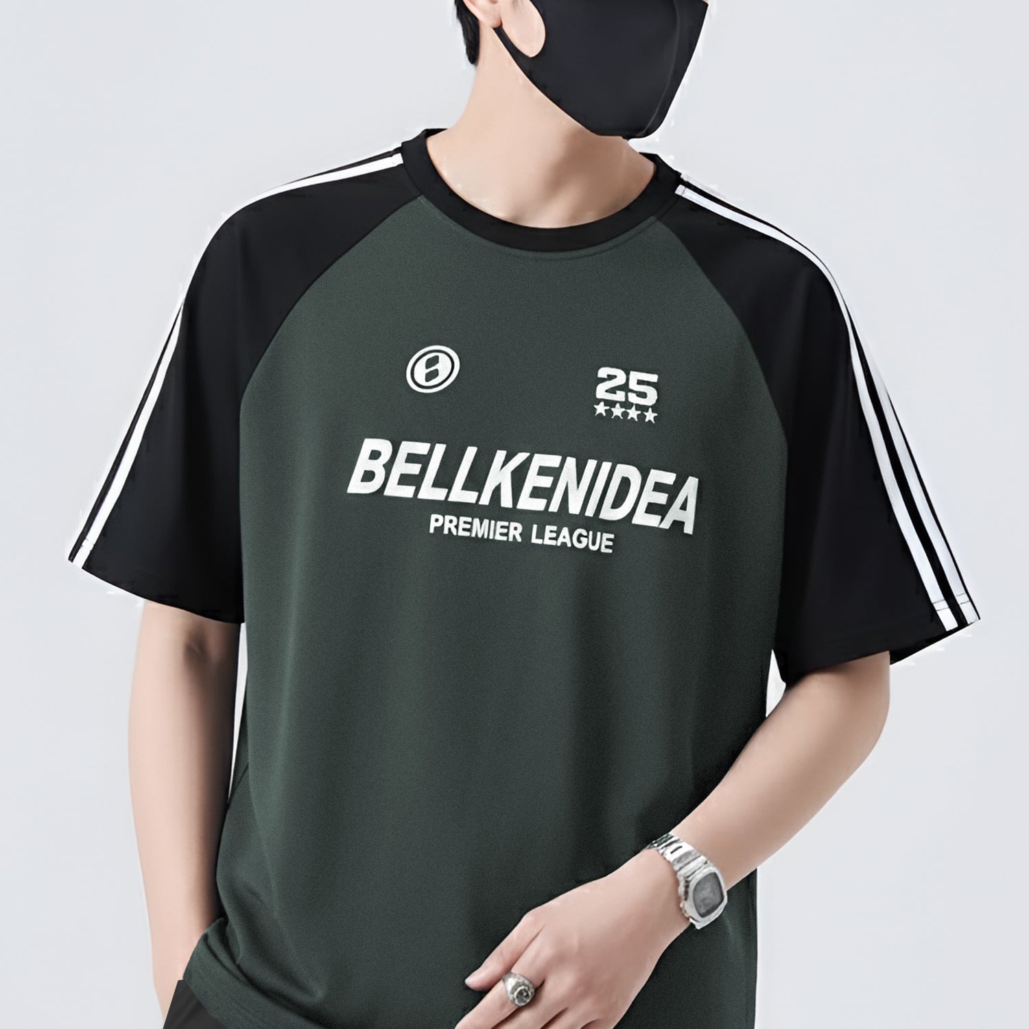 Stripe Style Premier League Round Neck T-shirt*