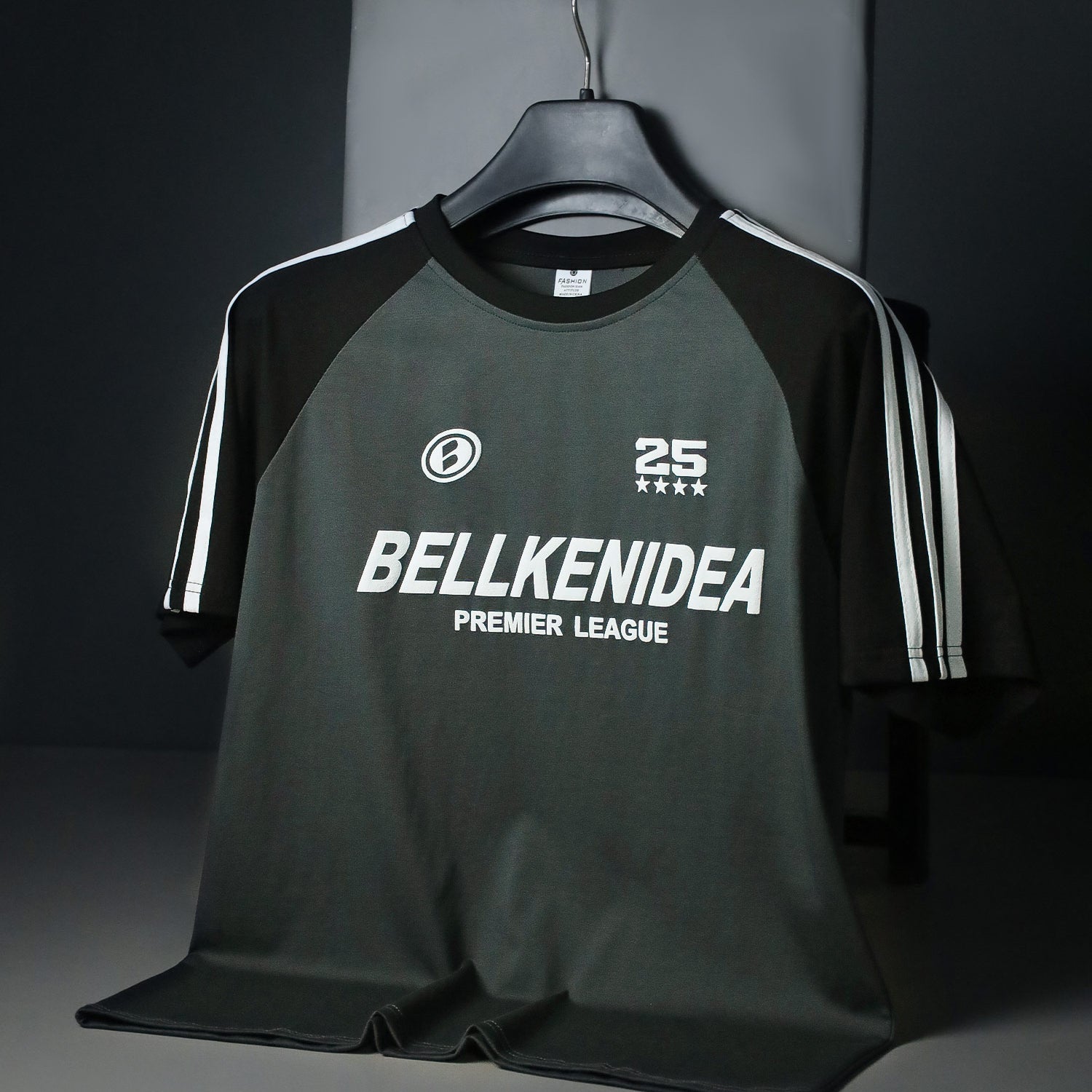Stripe Style Premier League Round Neck T-shirt