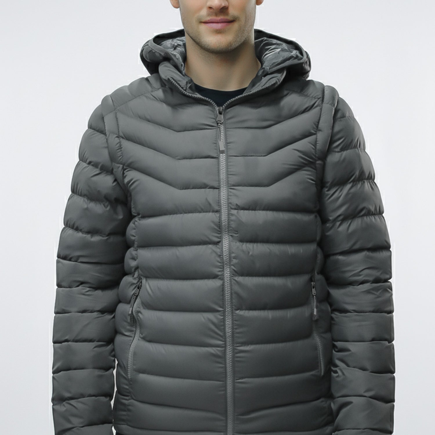 Men's Removable Arm Imported Puffer Jacket