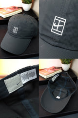 Nke Embroidered Logo Breathable Dry Fit Cap In Dark Grey