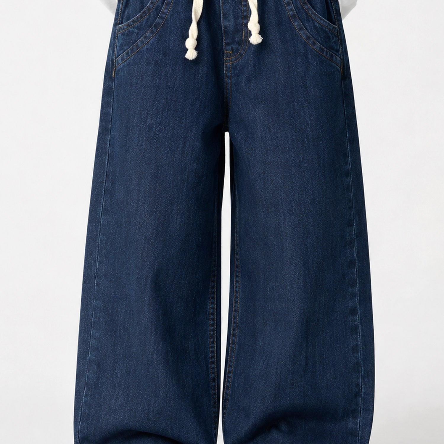 Turbo Retro-Inspired Denim Baggy Jeans For Boys
