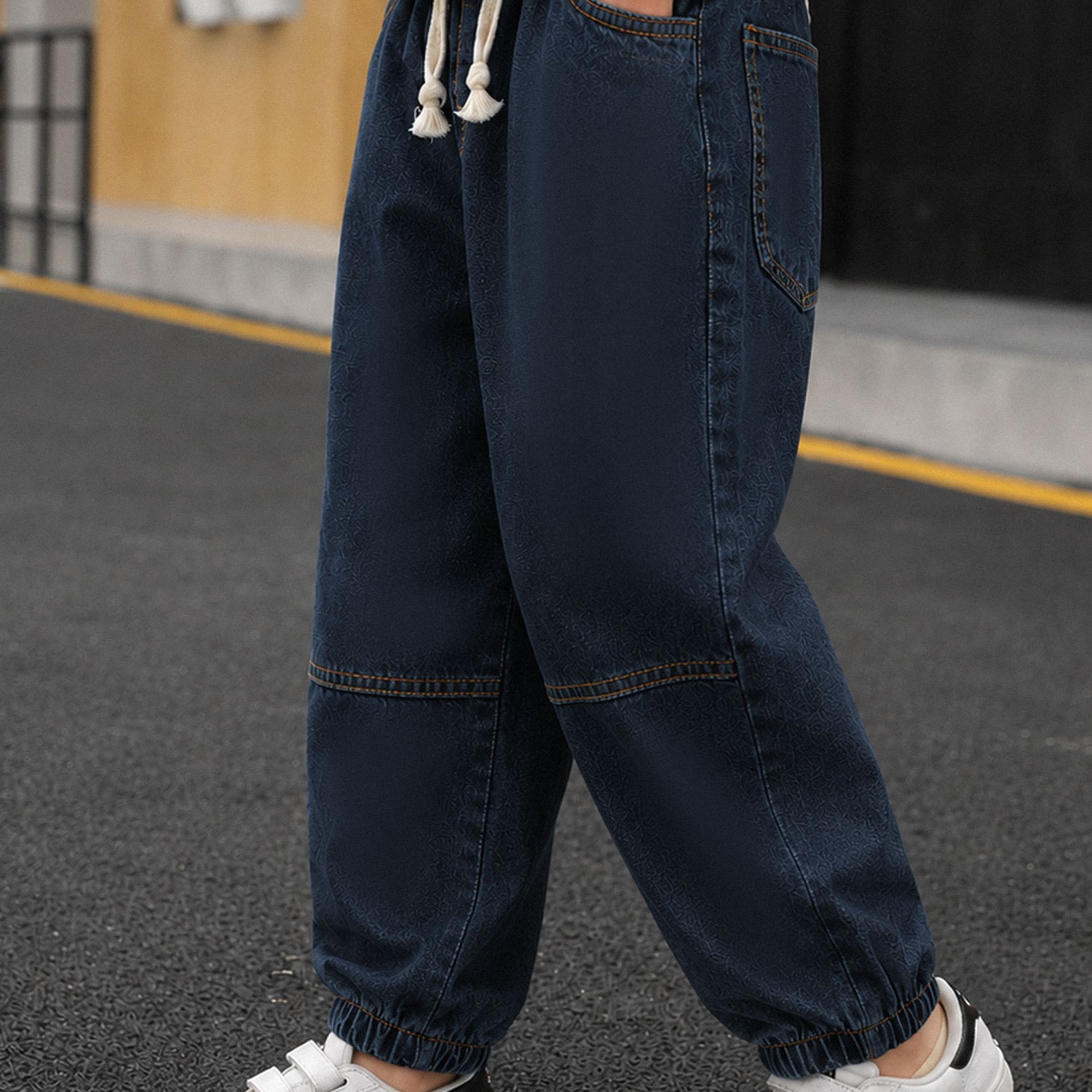 Turbo Flexible Fit Denim Baggy Jeans For Boys